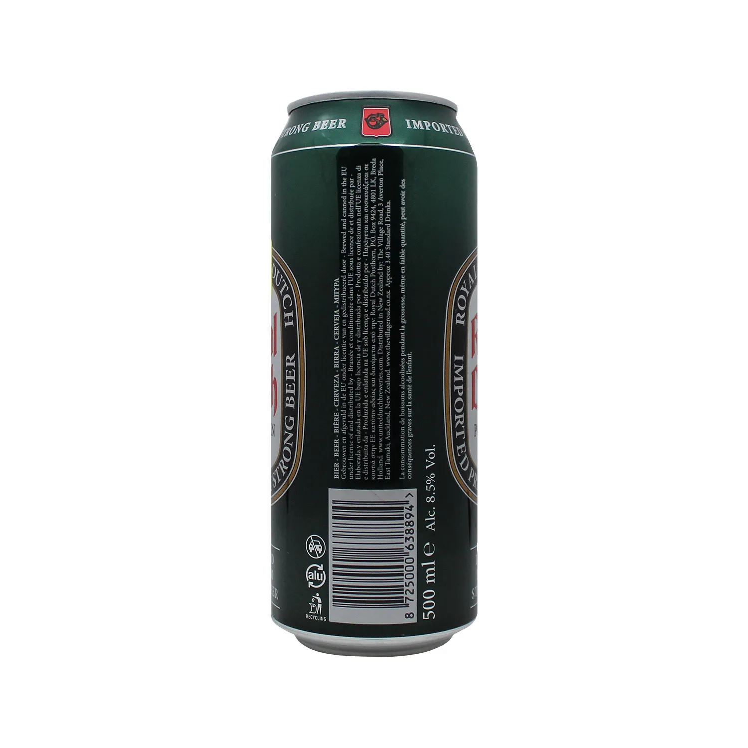 Cerveza Importada 8.5% Alcohol Holanda Royal Dutch Lata 500 Ml