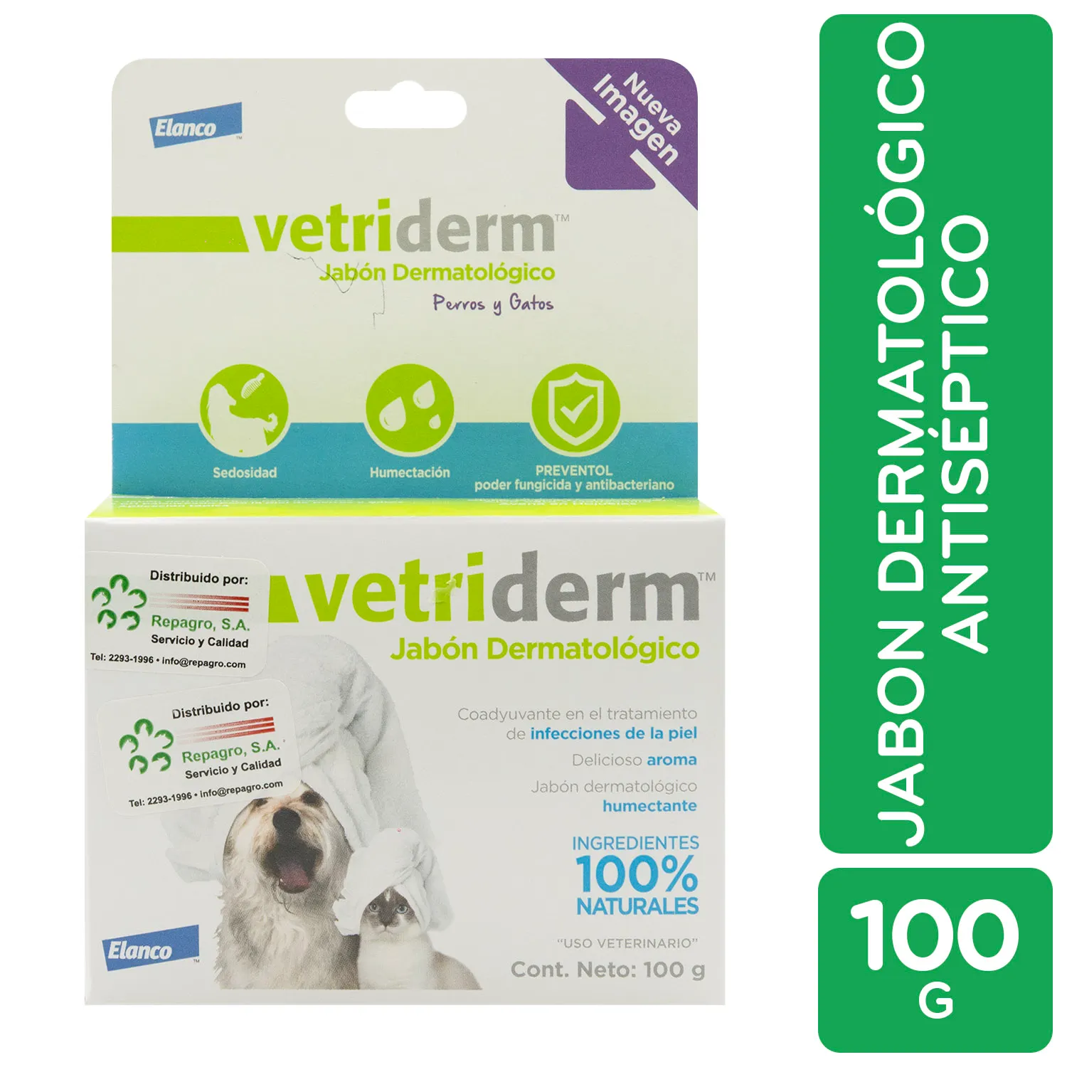 Vetriderm Jabón Dermatológico Avena Y Manzanilla Mascota