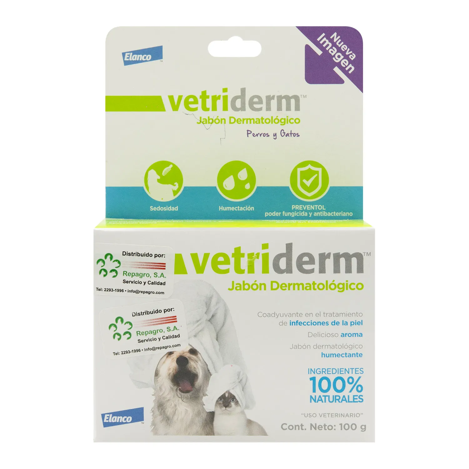 Vetriderm Jabón Dermatológico Avena Y Manzanilla Mascota