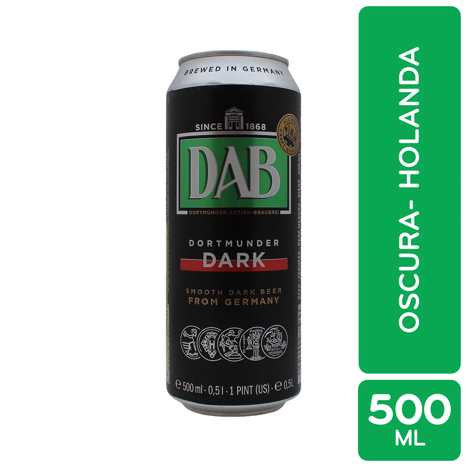 Cerveza Importada Oscura Alemania Dab Lata 500 Ml