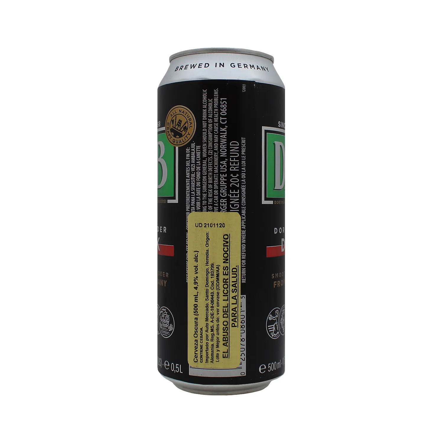 Cerveza Importada Oscura Alemania Dab Lata 500 Ml