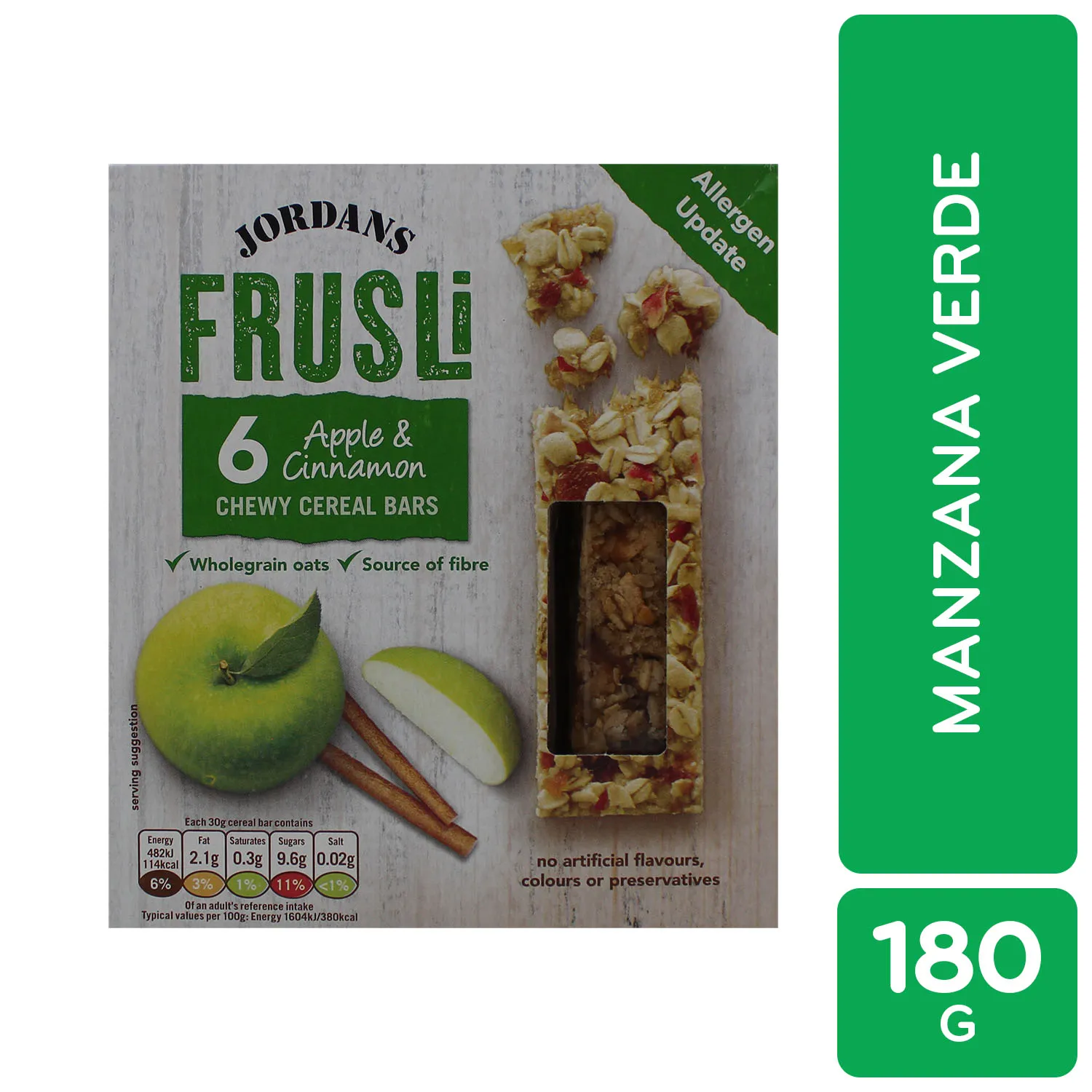 Barra Cereal Manzana Verde Jordans Caja 180 G