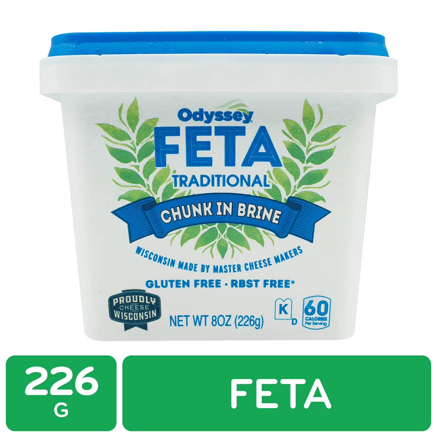 Queso Feta Block Salmuera Odyssey Envase 226 G