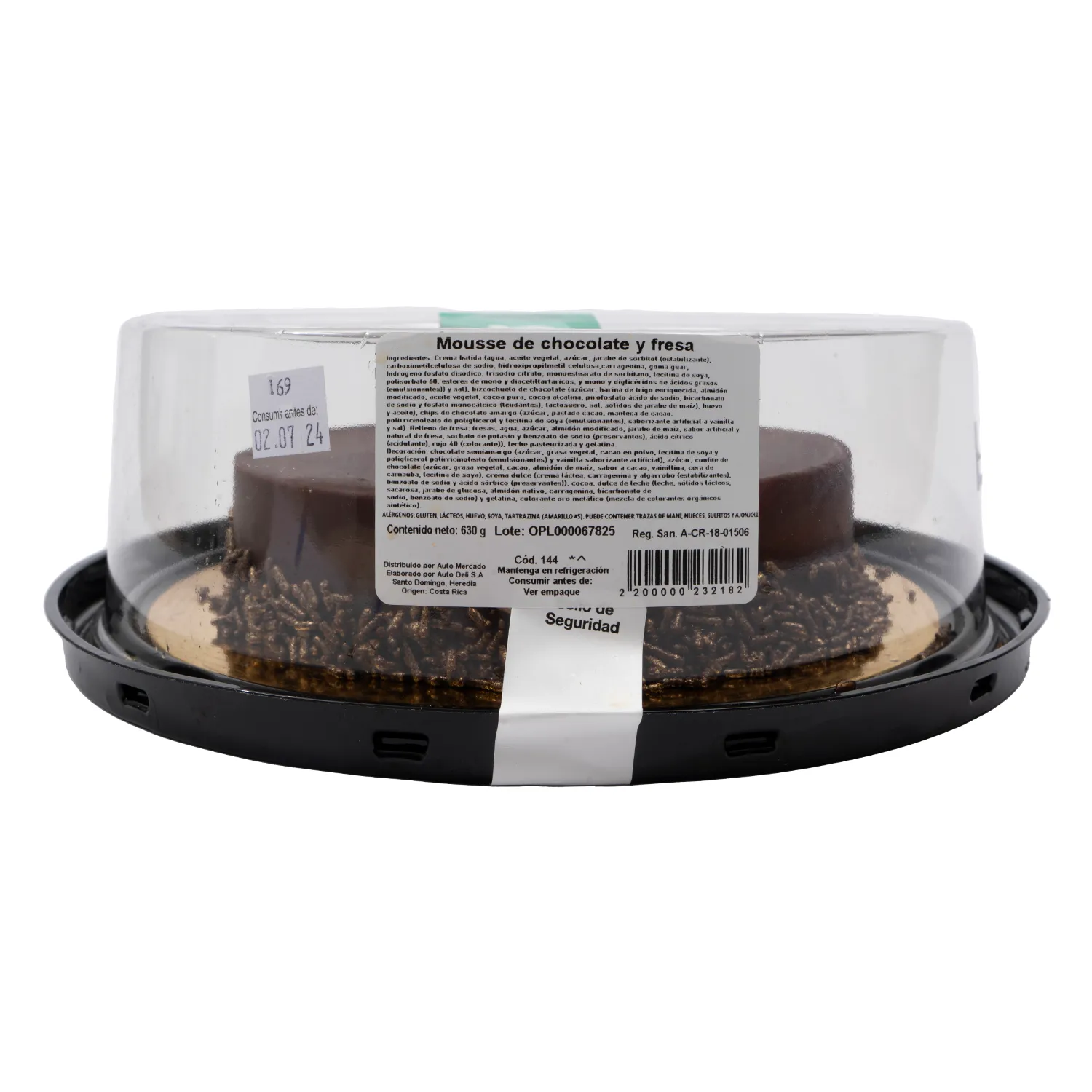 Mousse Chocolate Y Fresa Auto Mercado Envase 630 G