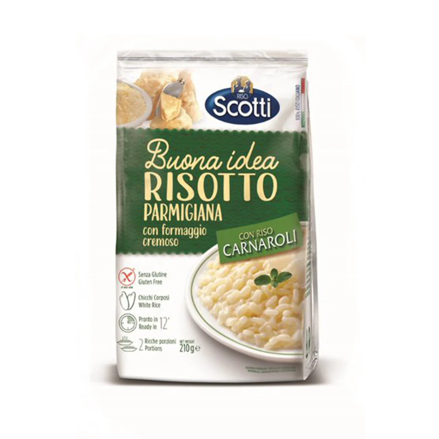 Arroz Preparado Risotto Parmesano Scotti Paquete 210 G