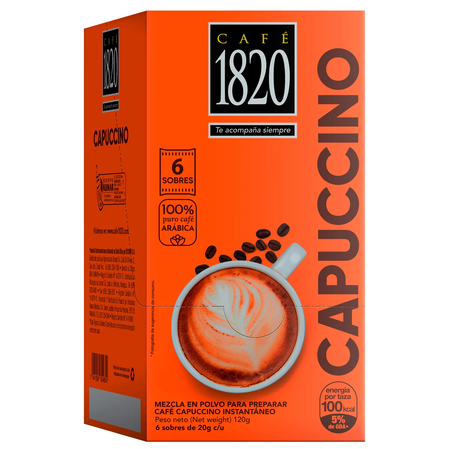 Cafe Instantaneo Capuccino 1820 Caja 120 G