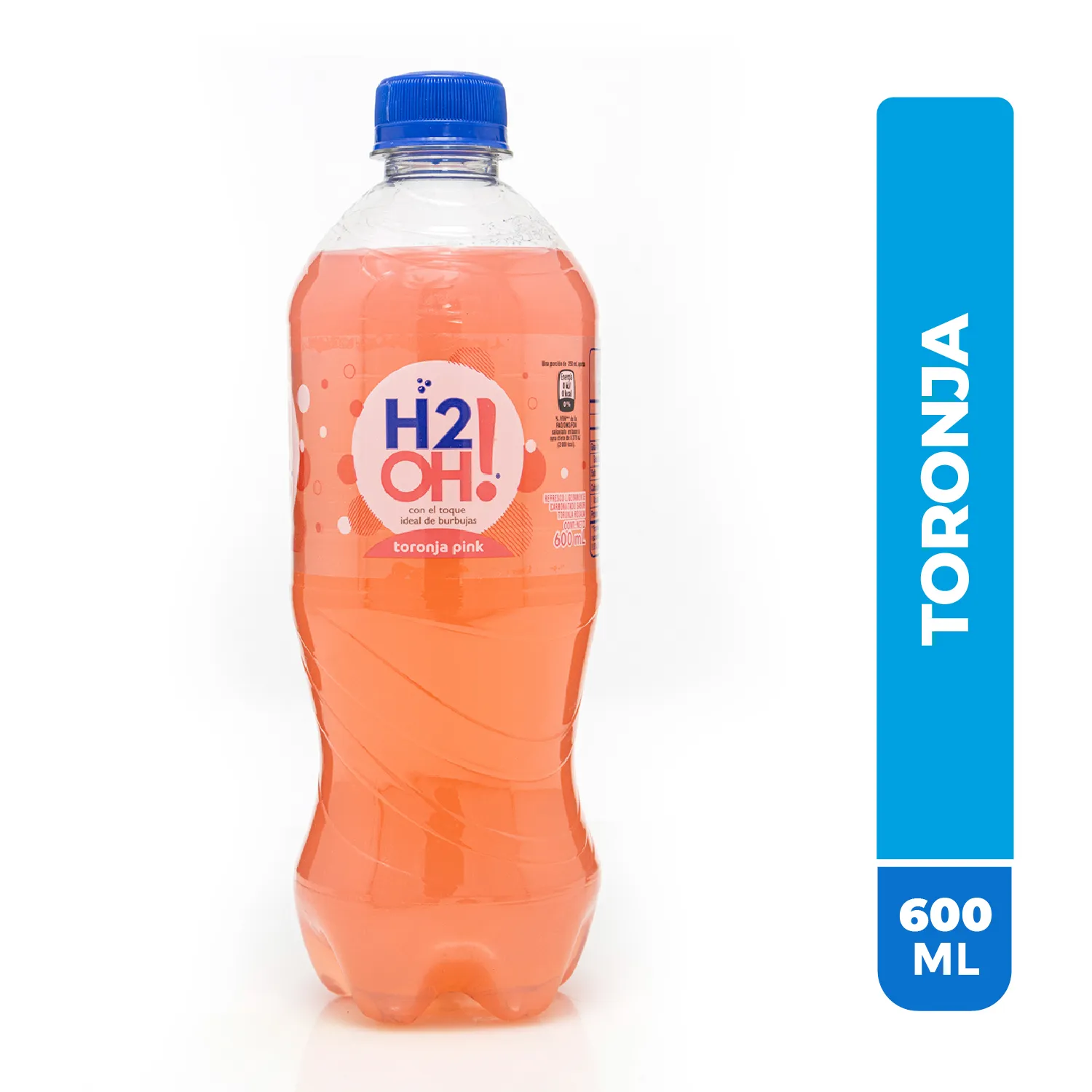 Agua Gasificada Saborizada Toronja H2oh Envase 600 Ml