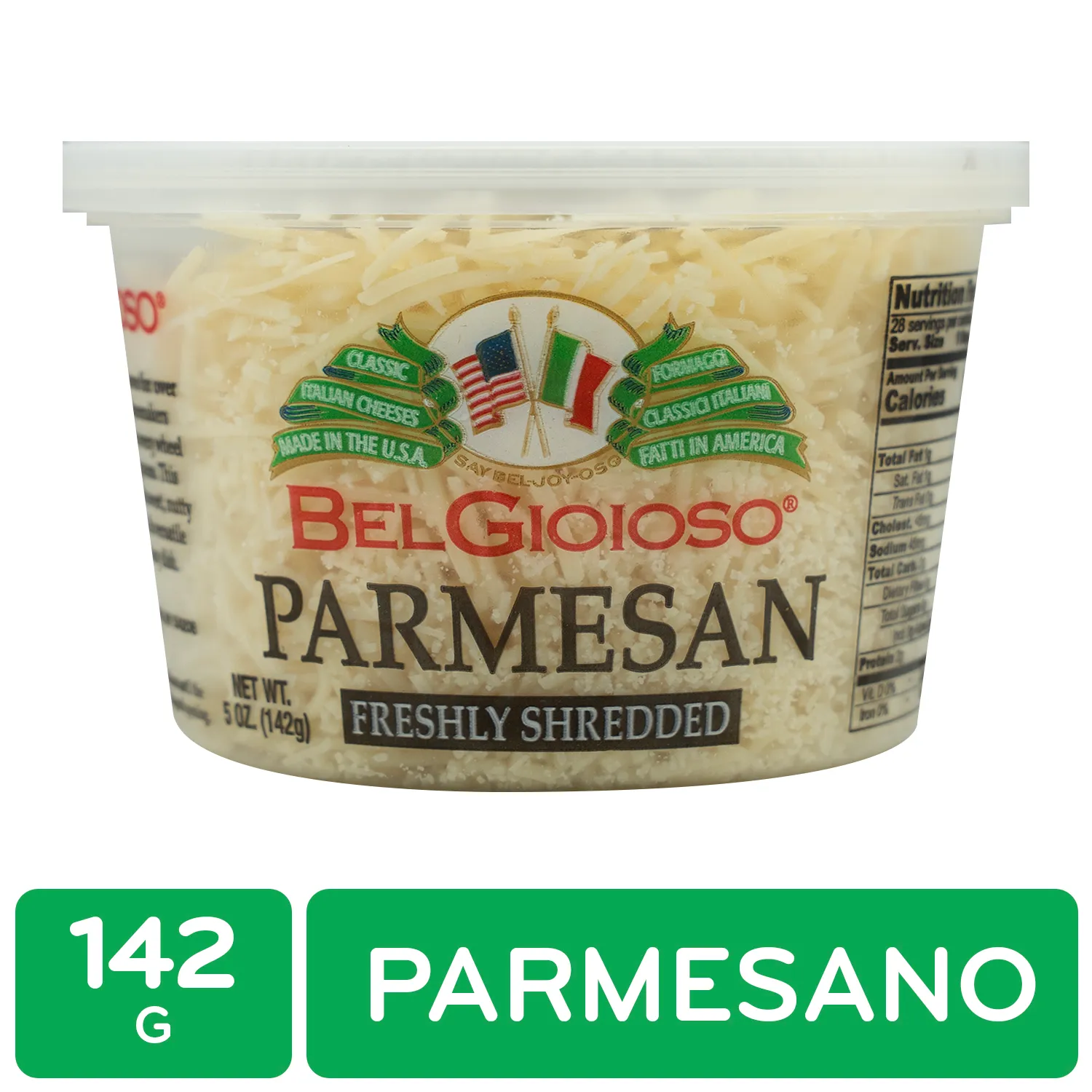 Queso Parmesano Rallado Belgioioso Paquete 142 G