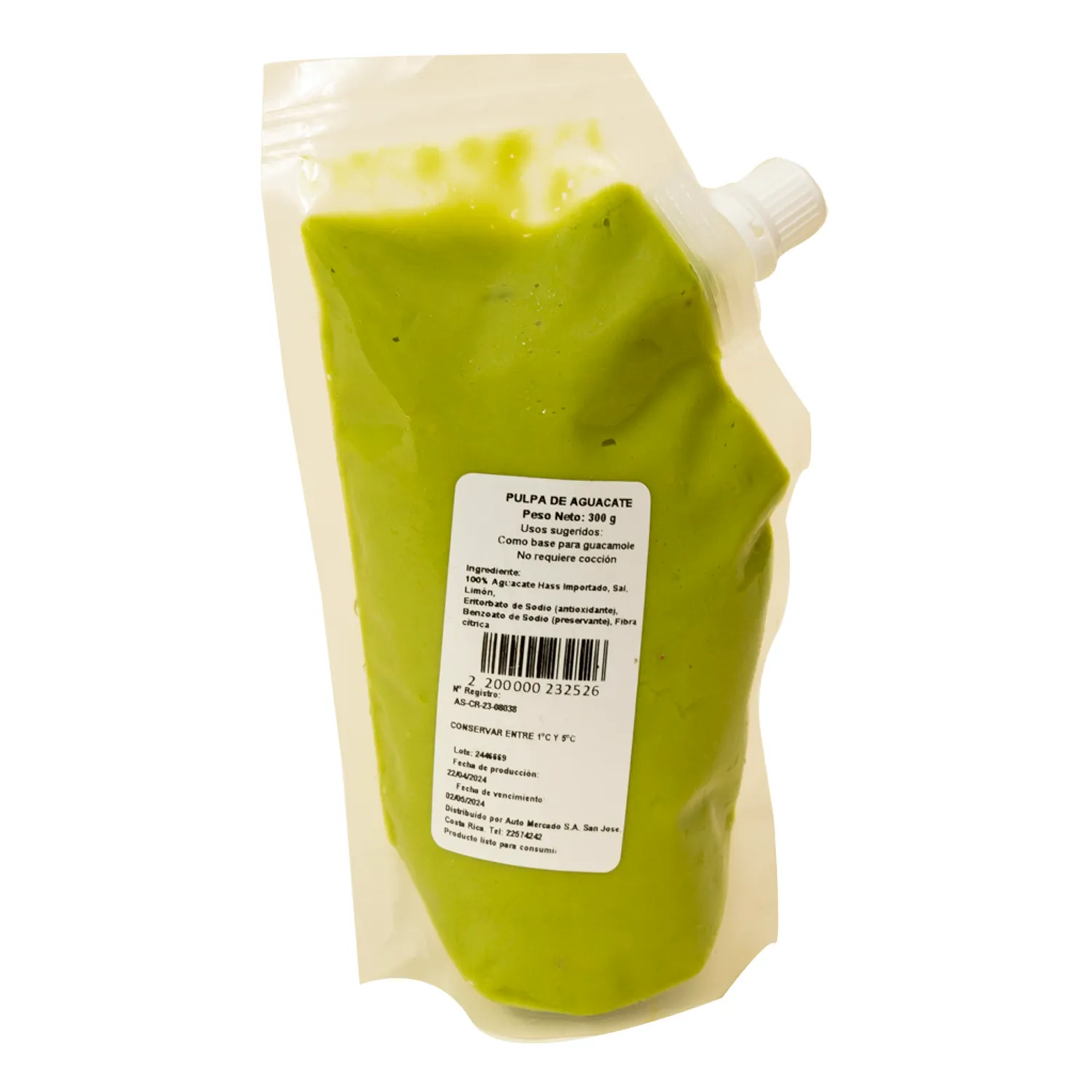 Pulpa Aguacate Auto Mercado Bandeja 300 G