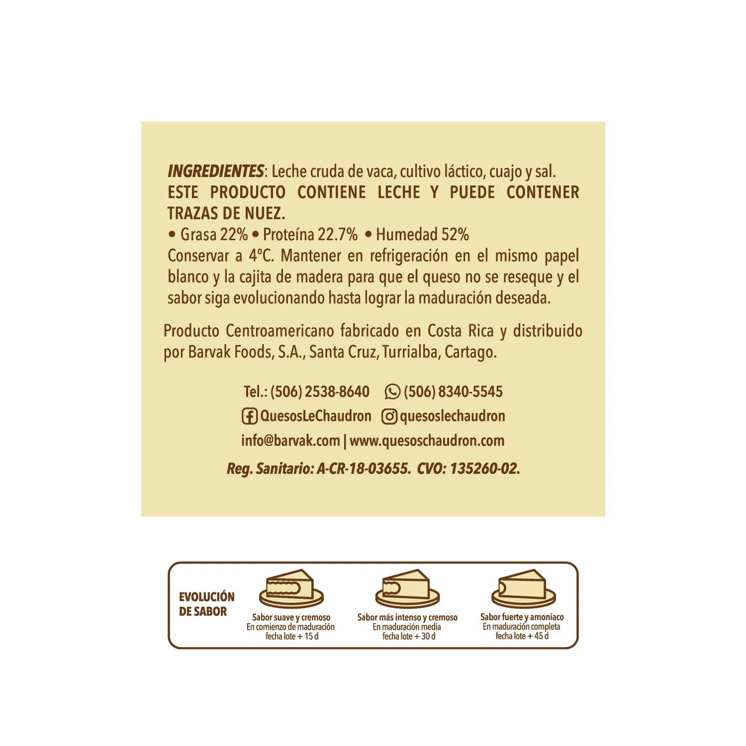 Queso Camembert Le Chaudron Paquete 220 G
