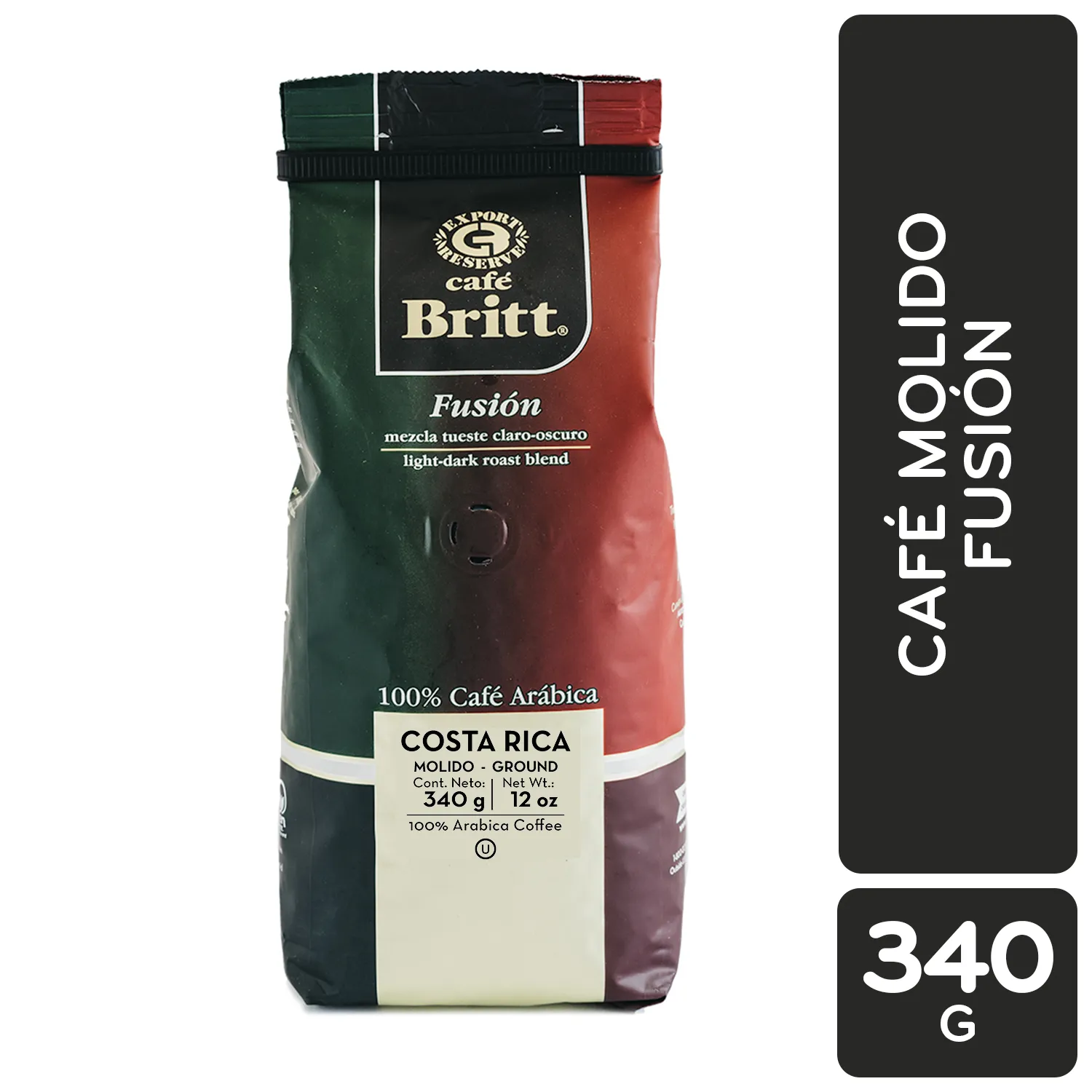 Cafe Molido Gourmet Tueste Medio Britt Fusion Paquete 340 G