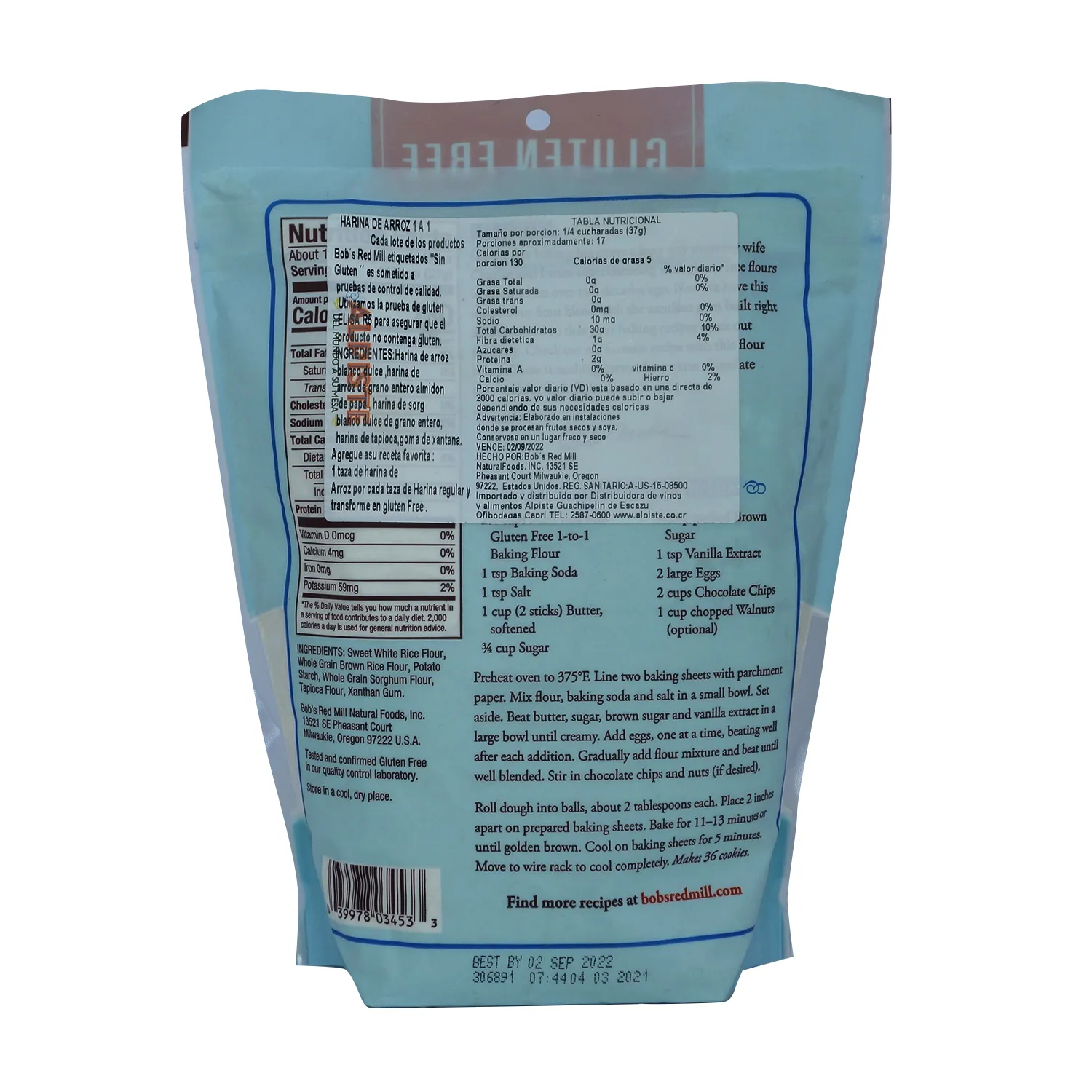 Harina Sin Gluten Arroz Red Mill Paquete 624 G