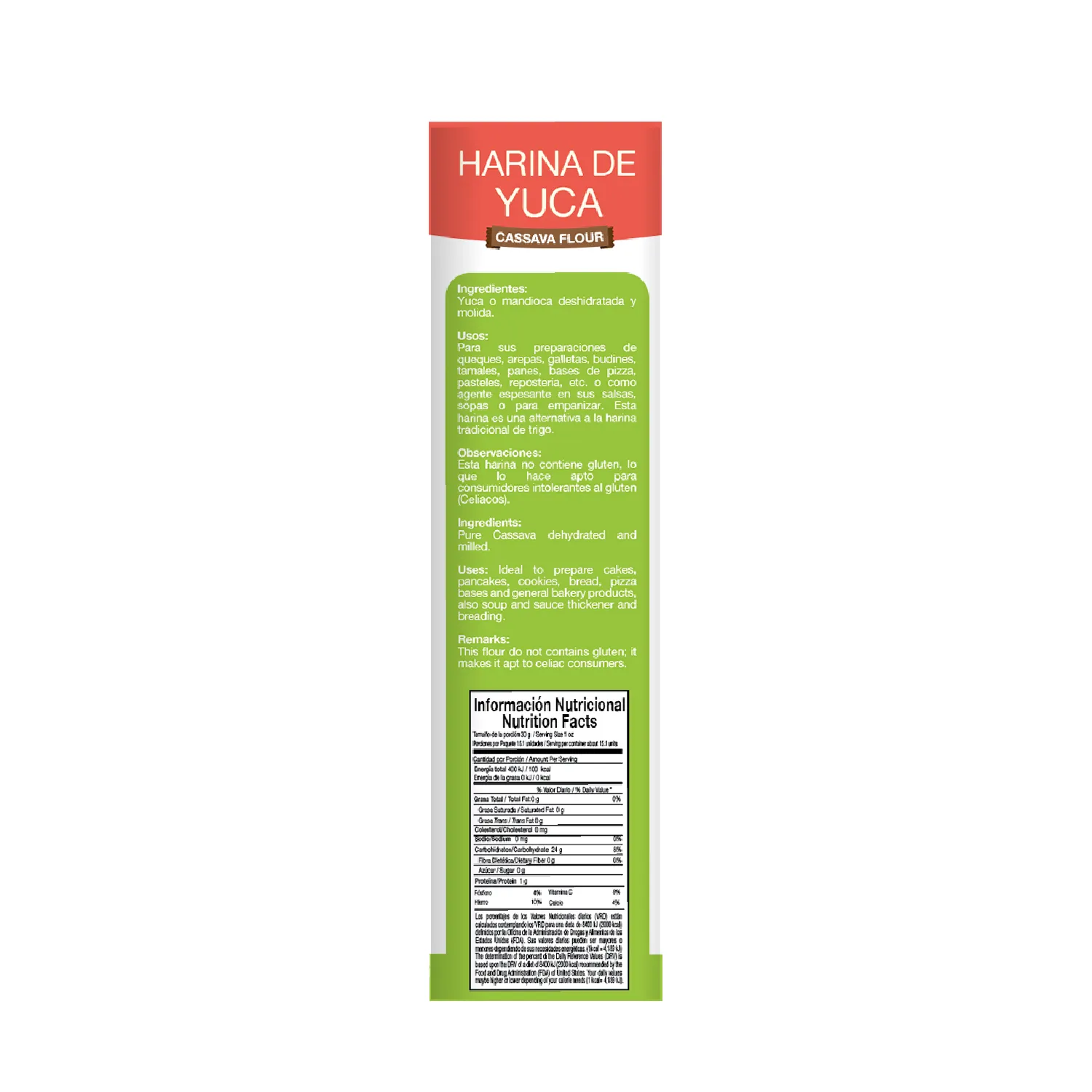 Harina Sin Gluten Yuca Jinca Foods Caja 454 G