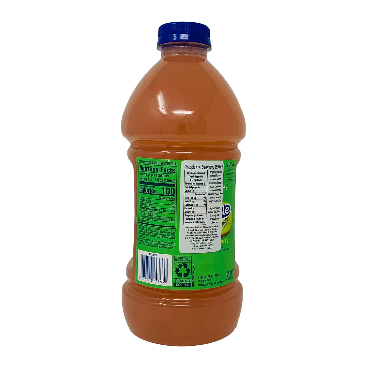 Bebida Jugo Kiwi Fresa Snapple Envase 1890 Ml