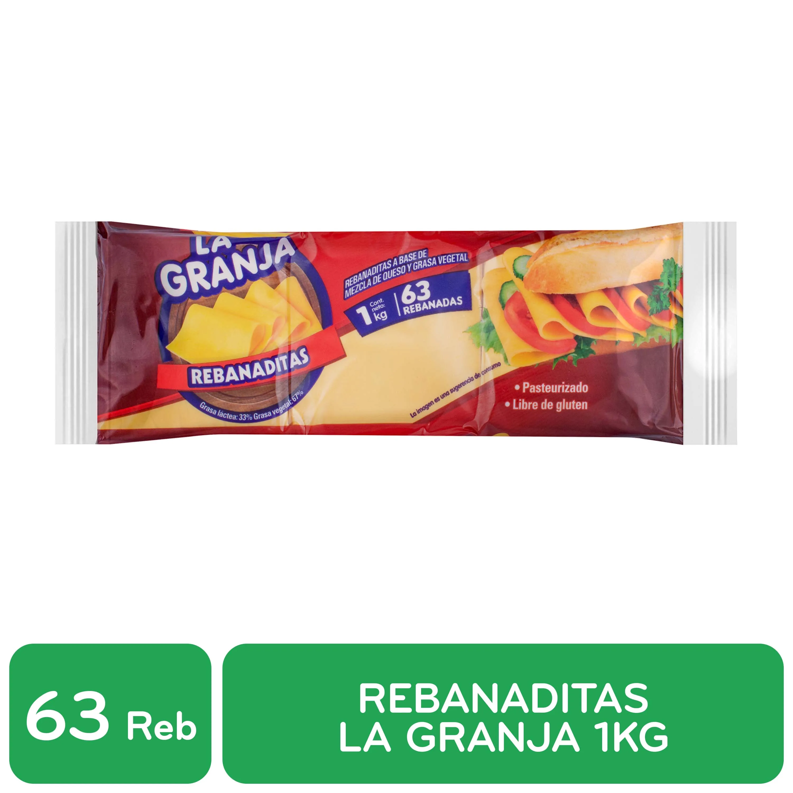 Rebanaditas Tipo Americano Rebanado 63u La Granja