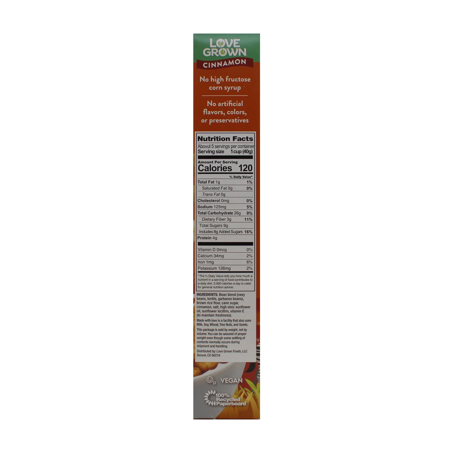 Cereal Endulzado Love Grown Caja 213 G