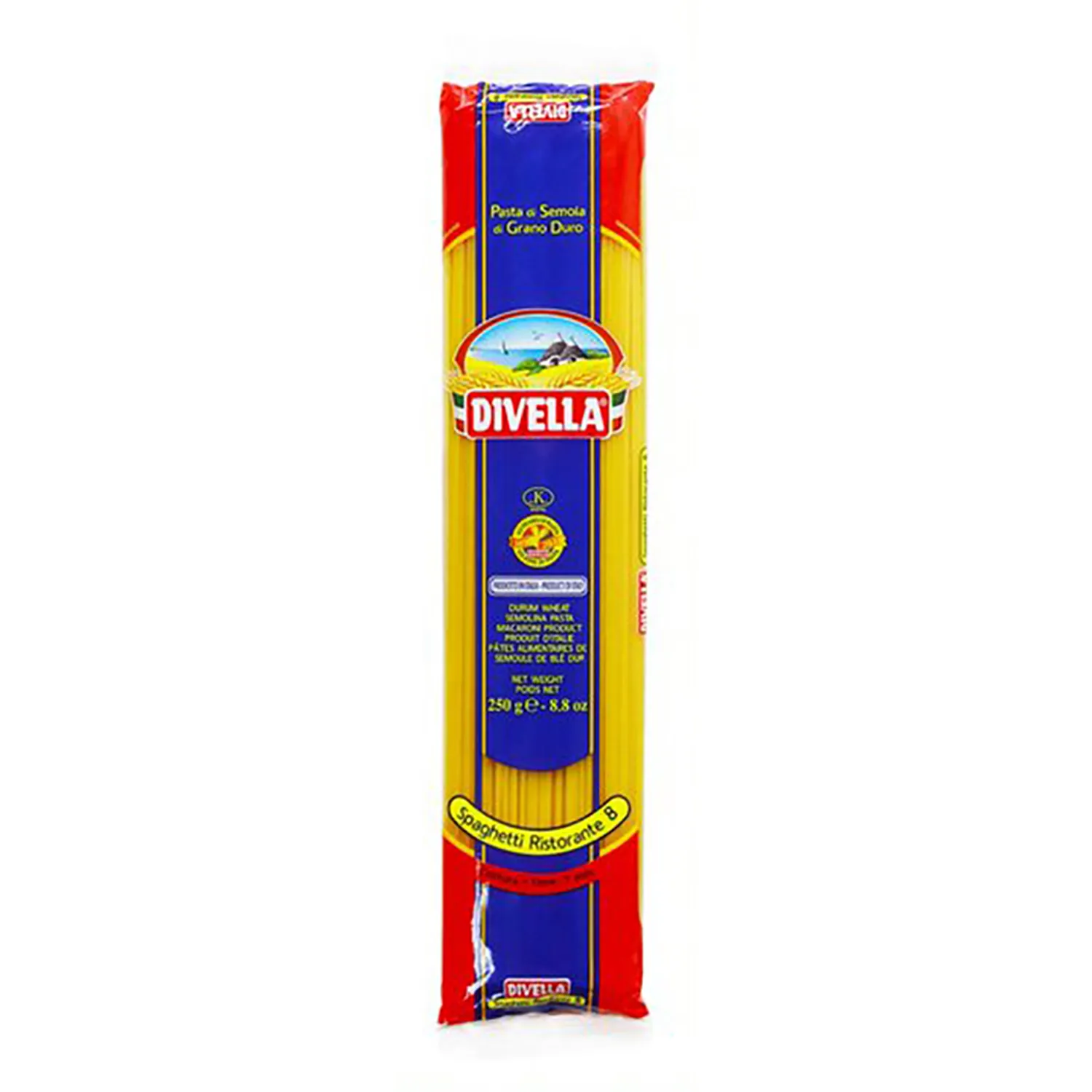 Pasta Alimenticia Spaguetti #8 Divella Paquete 250 G