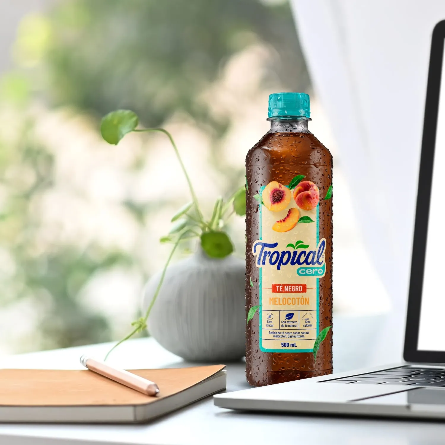 Bebida Te Líquido Melocoton Cero Tropical Botella 500 Ml