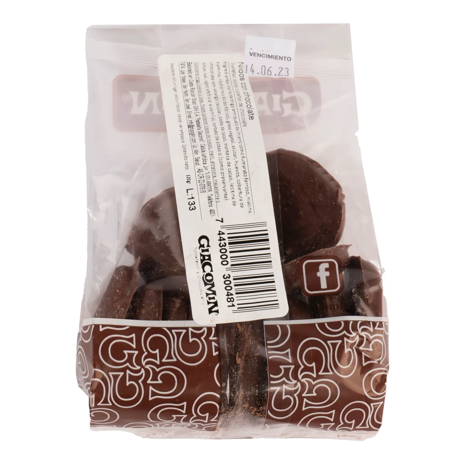 Galleta Chocolate Nido Giacomin Bolsa 120 G