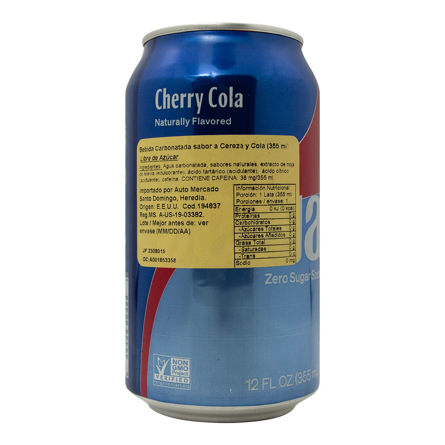 Bebida Gaseosa Zero Sabor Cherry Zevia Lata 355 Ml