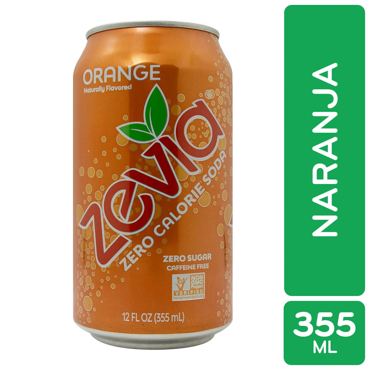 Bebida Gaseosa Zero Sabor Naranja Zevia Lata 355 Ml