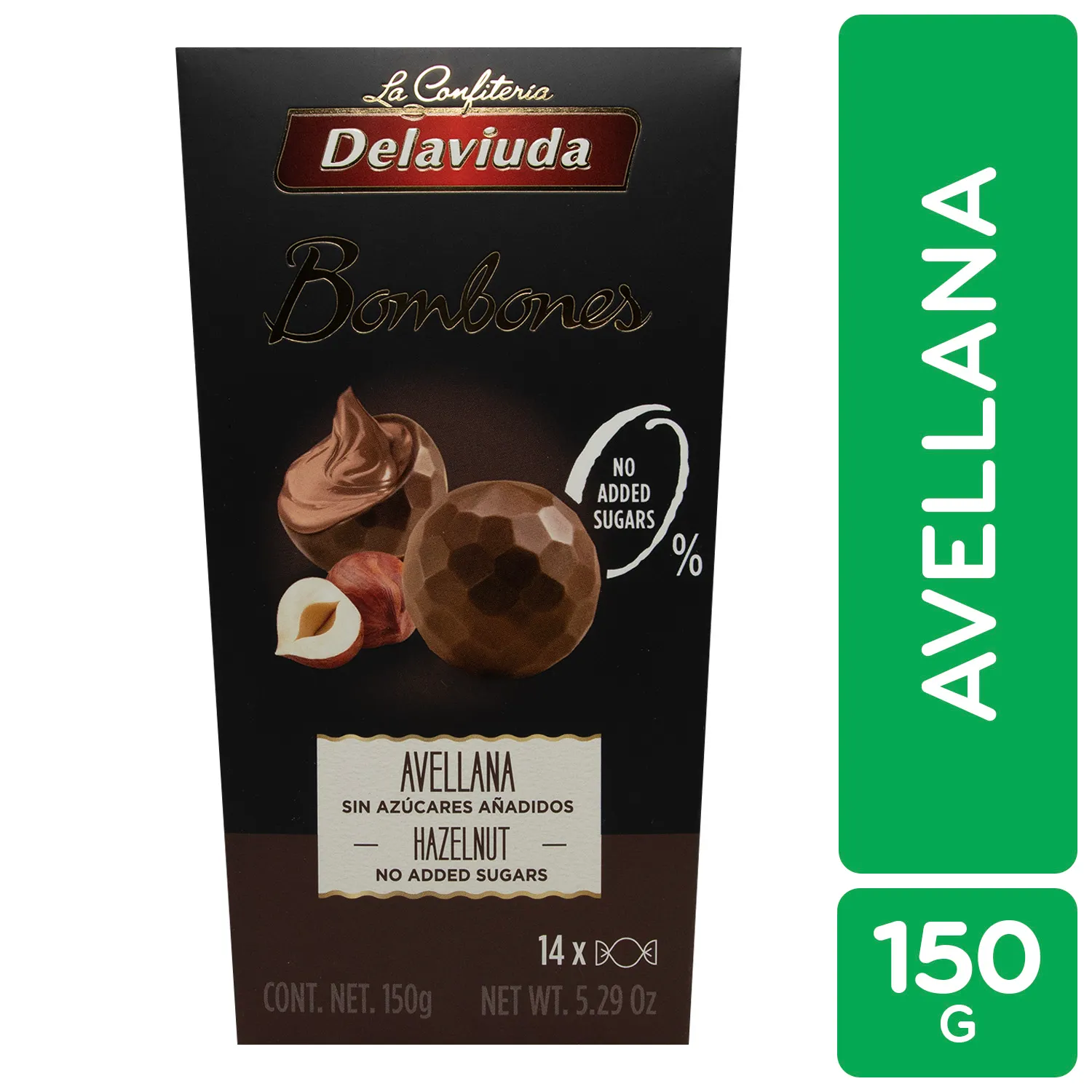 Chocolate Avellana Sin Azucar Delaviuda Caja 150 G