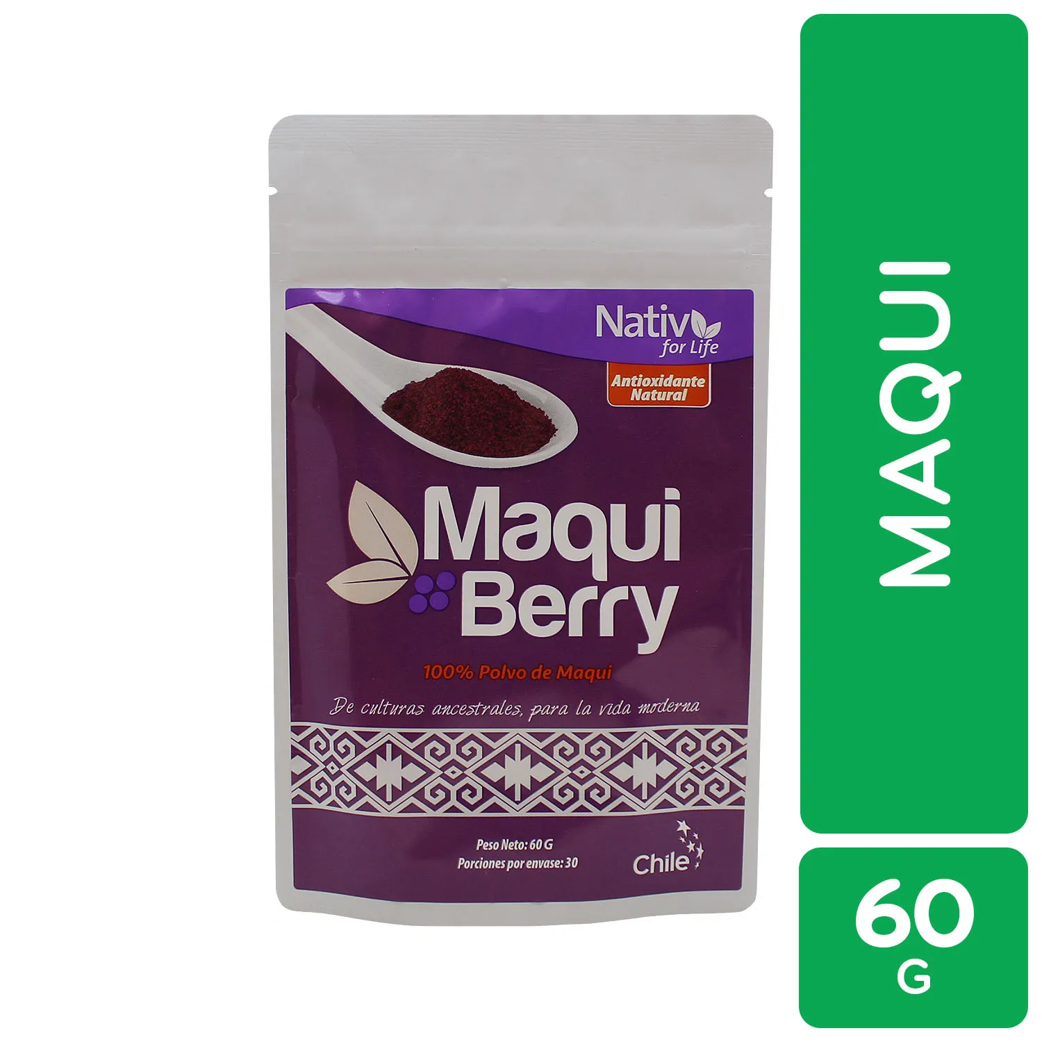 Maqui Organico Nativ For Life Bolsa 60 G