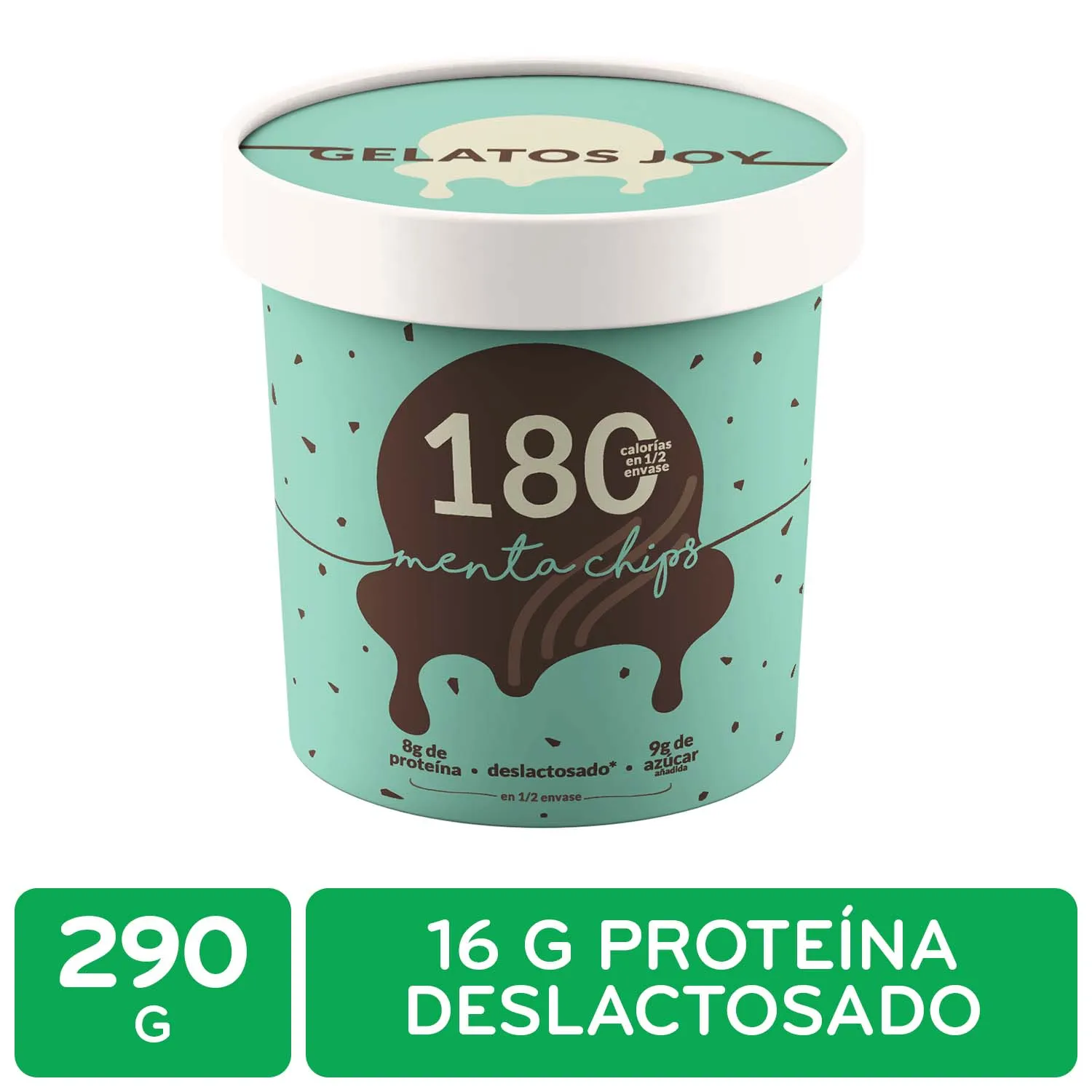 Helado Gelato Menta Chips Gelatos Joy Envase 290 G