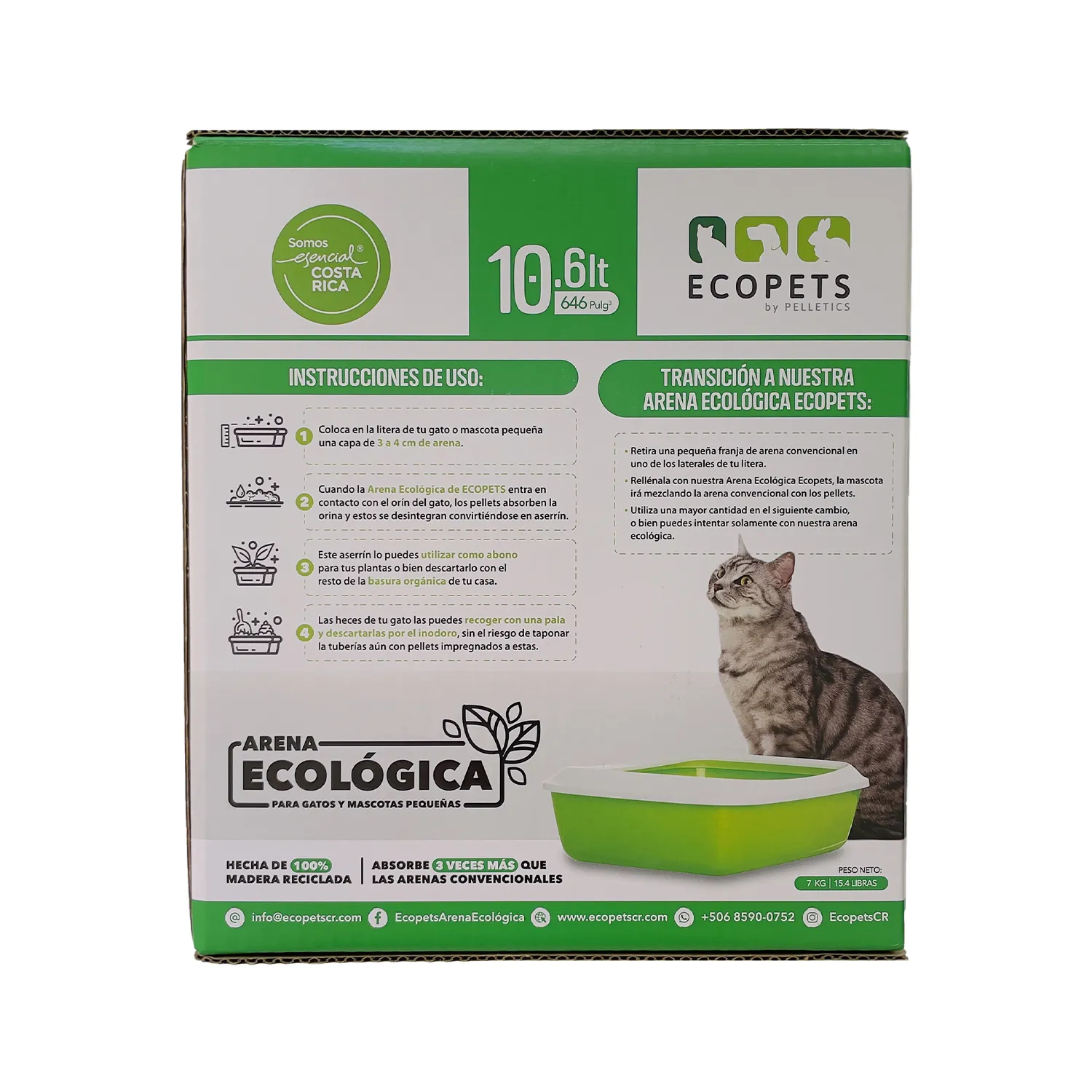 Arena  Gato Madera Ecologica Ecopets