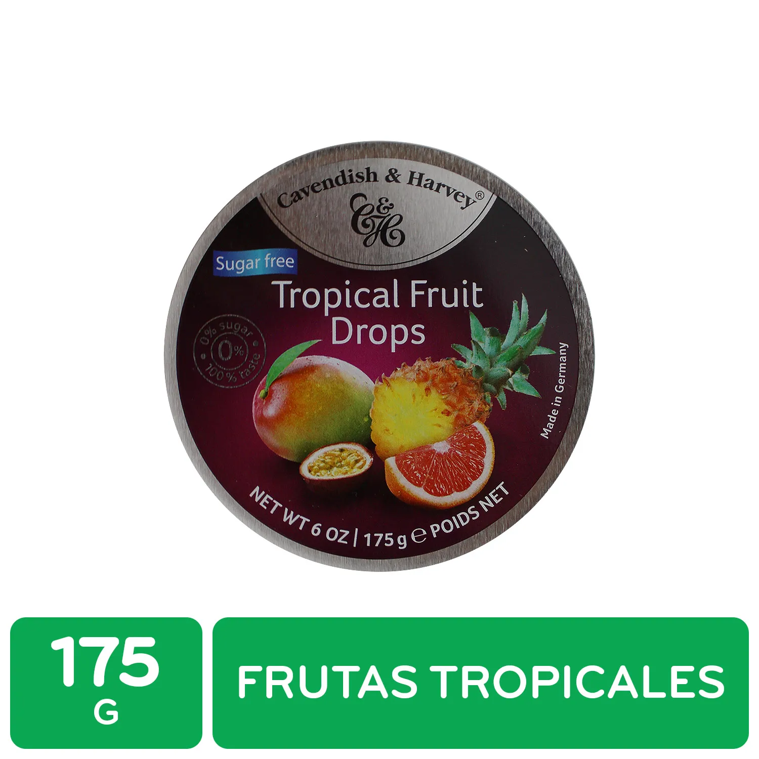 Confite Frutas Tropicales Cavendish Y Harvey Lata 200 G