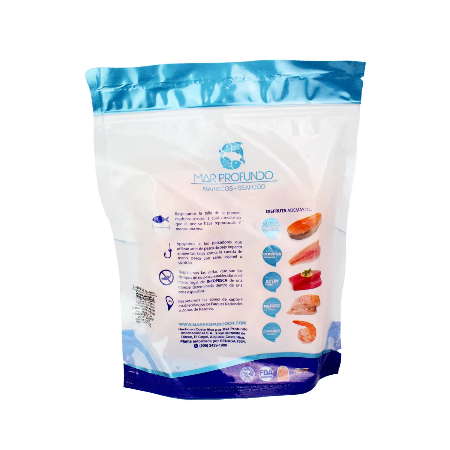 Cubos De Salmon Congelado Mar Profundo Bolsa 500 G