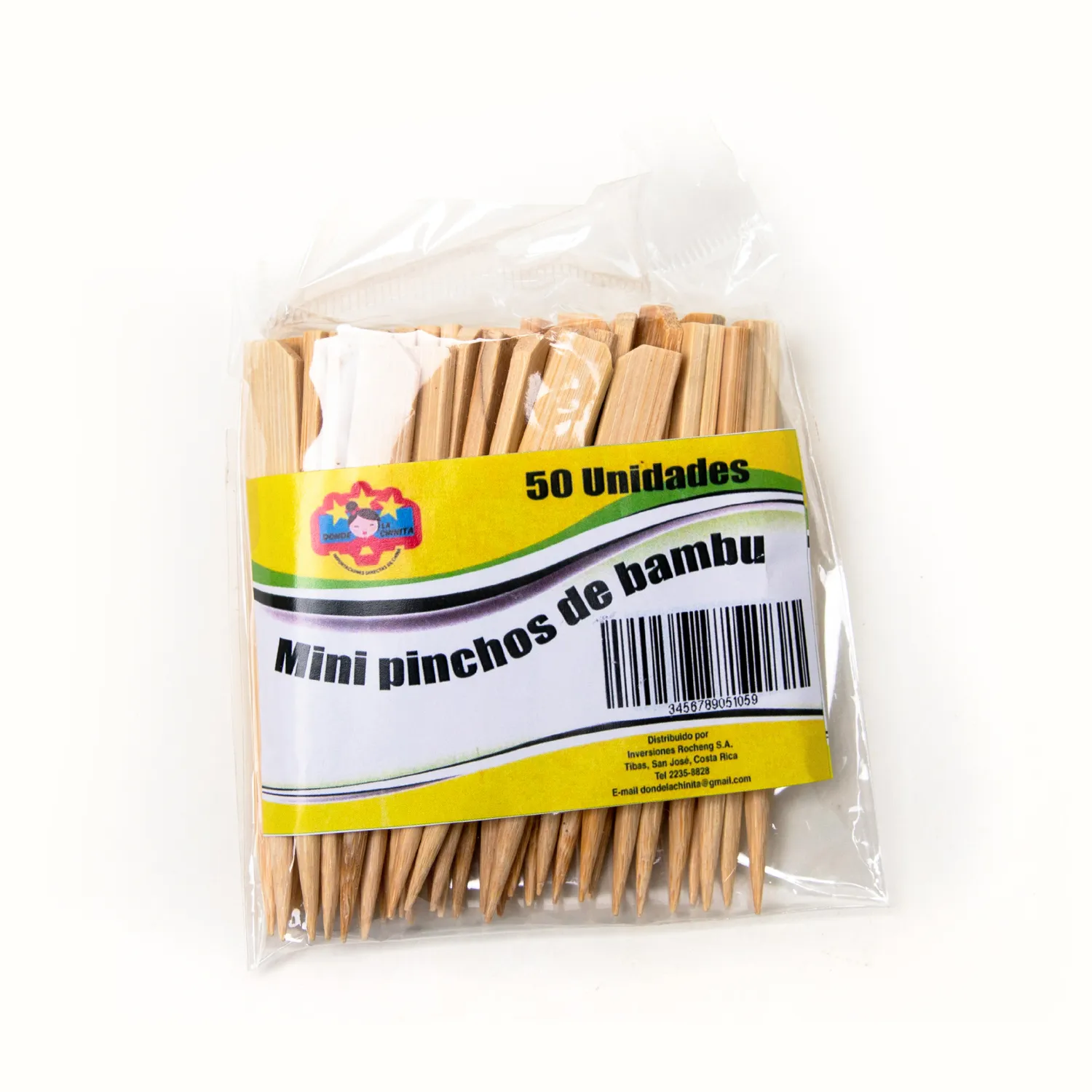 Palillos Para Bocas Mini Bambu Donde La Chinita Bolsa 50 Unid