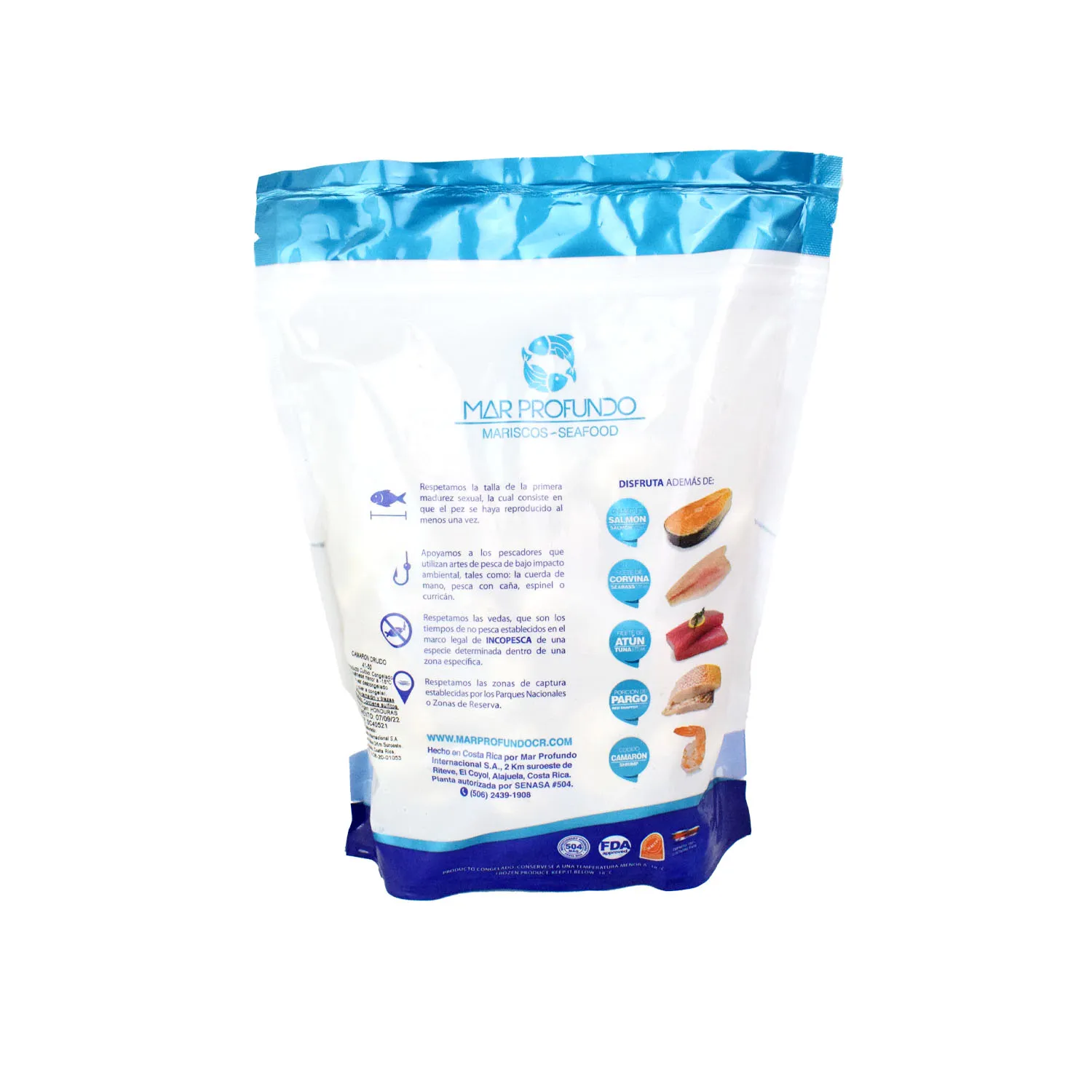 Camaron 41-50 De Mar Aquicola Congelado Mar Profundo Bolsa 680 G