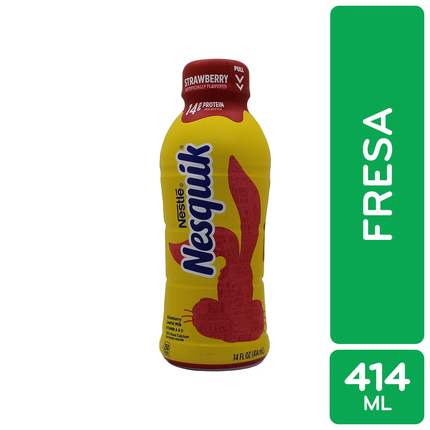 Leche Saborizada Fresa Nesquik Envase 414 Ml