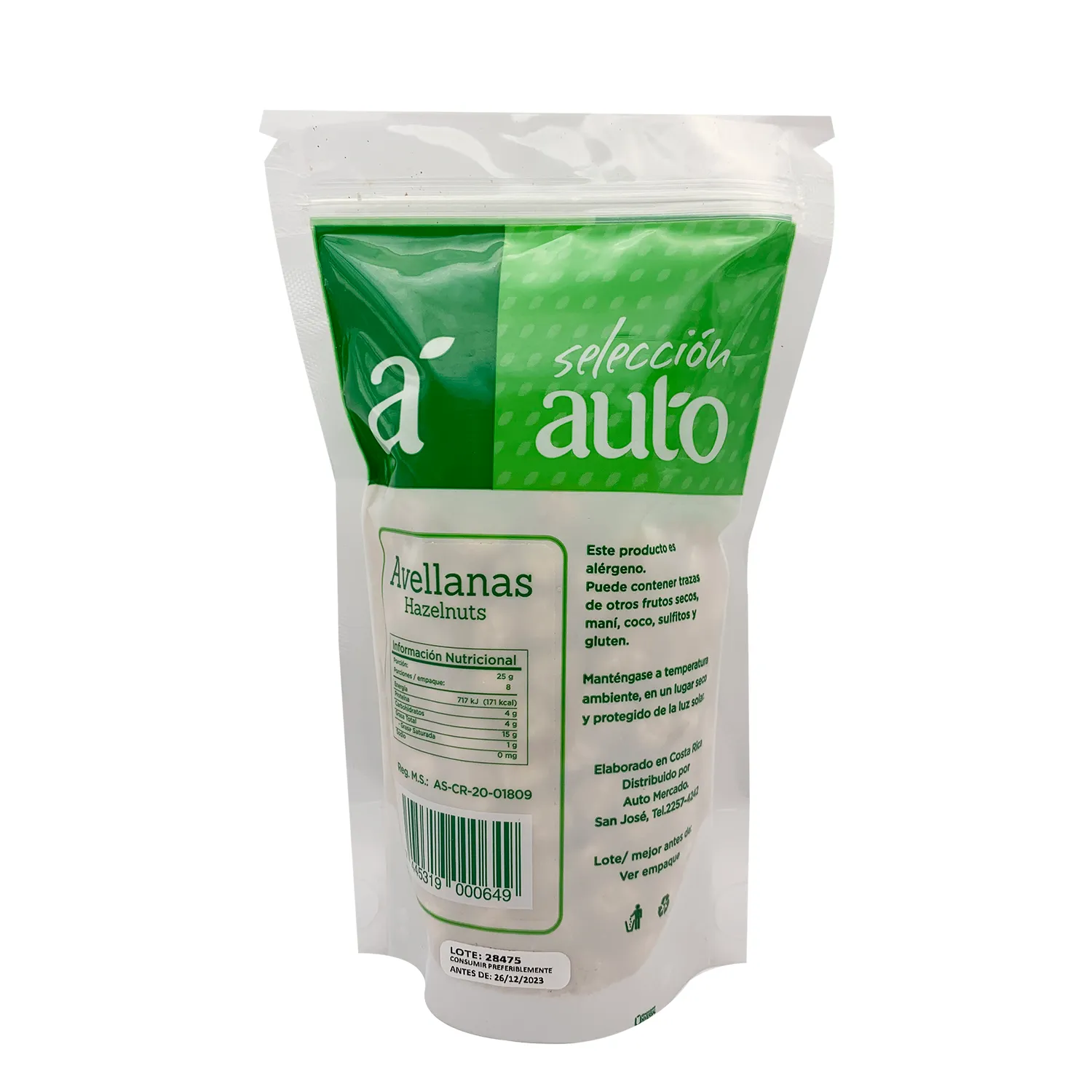 Fruta Seca Avellana Pelada Seleccion Auto Bolsa 200 G