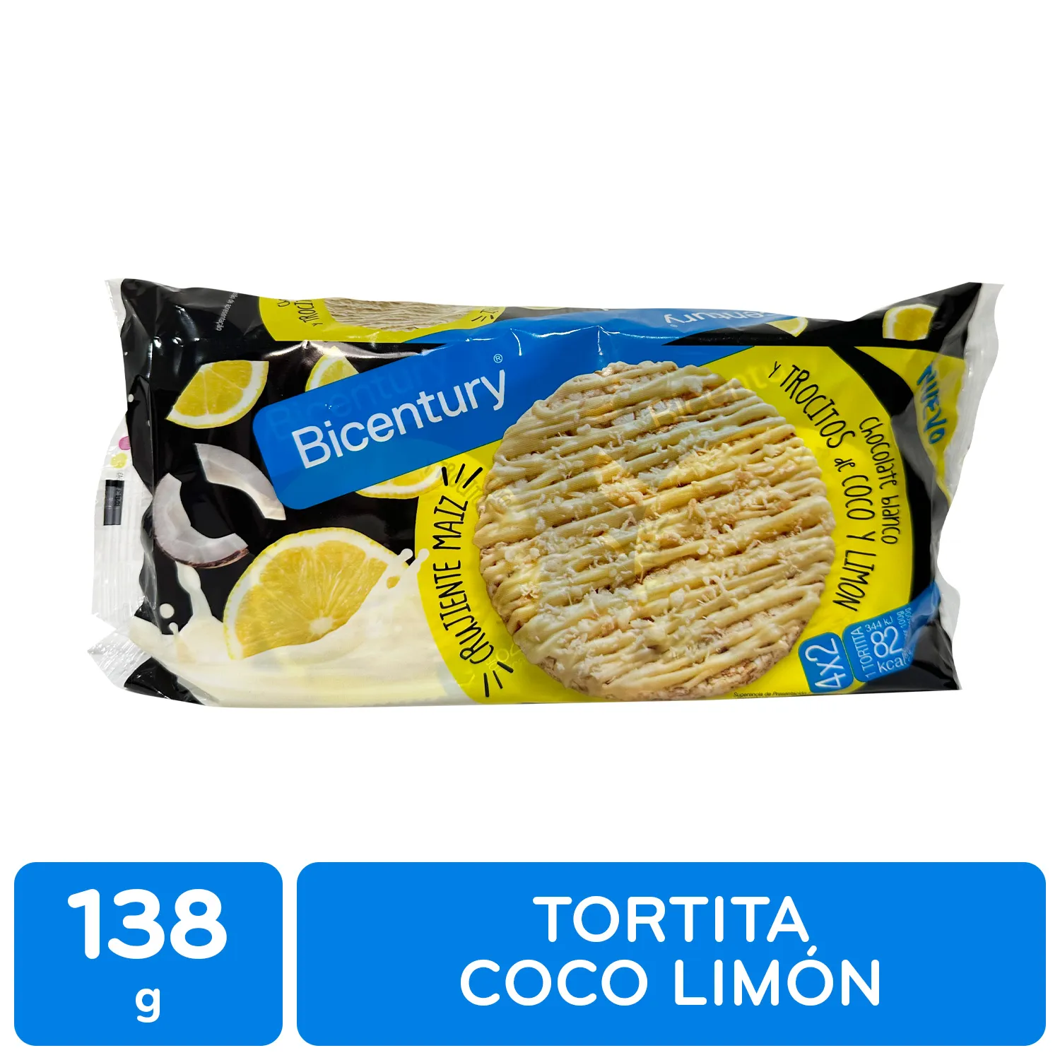 Galleta Chocolate Blanco Coco Bicentury Paquete 138 G