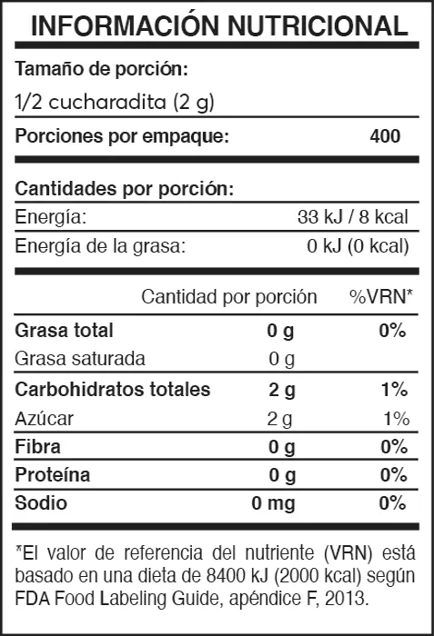 Azucar Crudo Stevia Zukra Bolsa 800 G