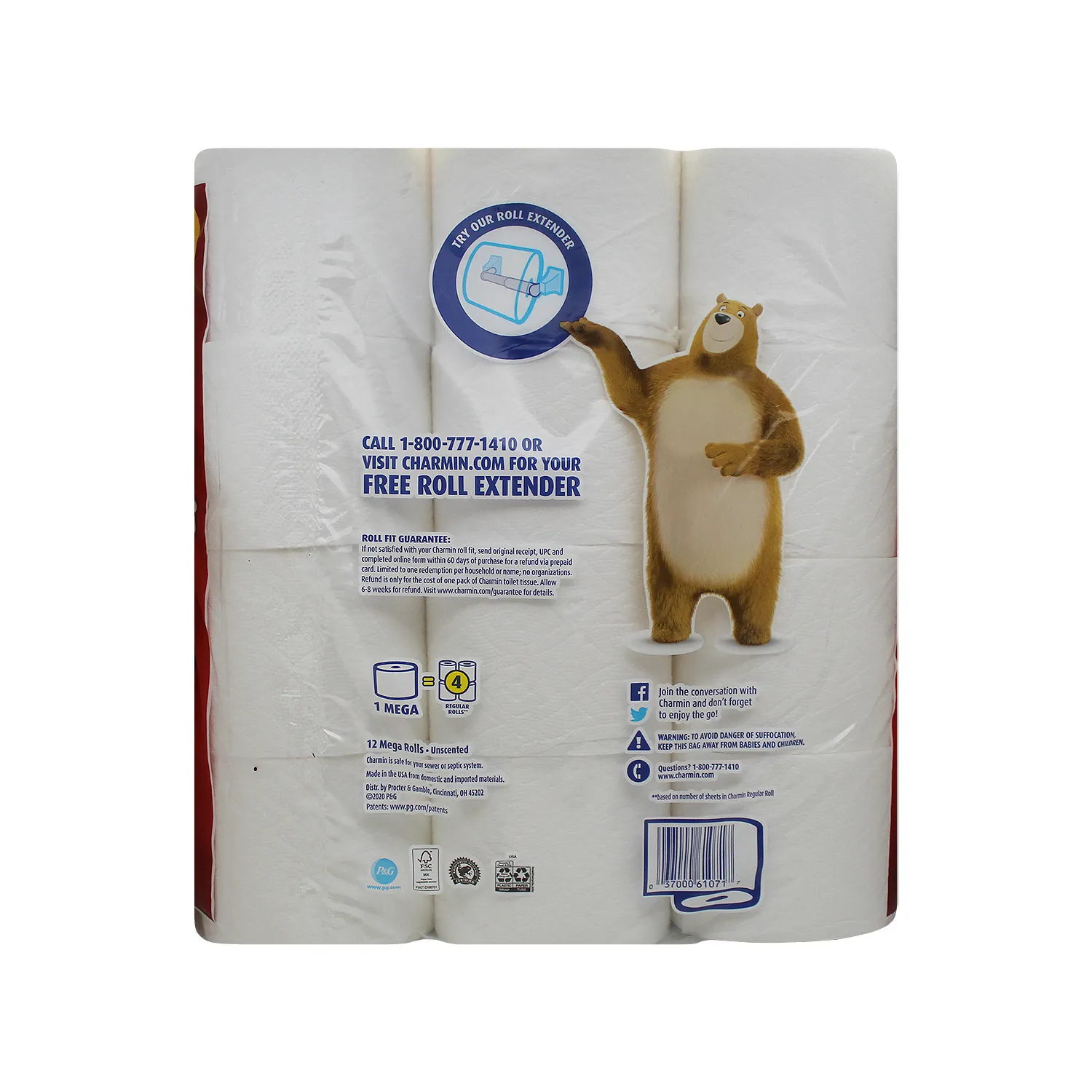 Papel Higienico Doble Hoja Ultra Fuerte 12u Charmin Paquete 12 Und