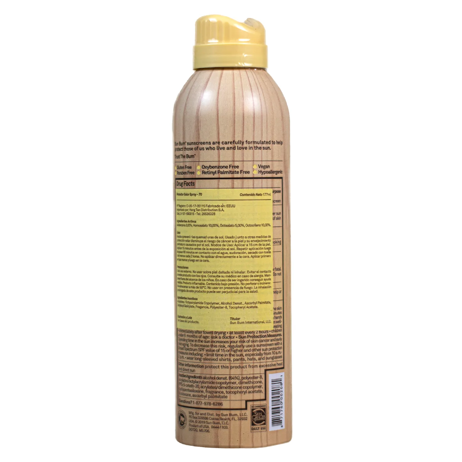 Bloqueador Aerosol F70 Sun Bum Lata 170 G