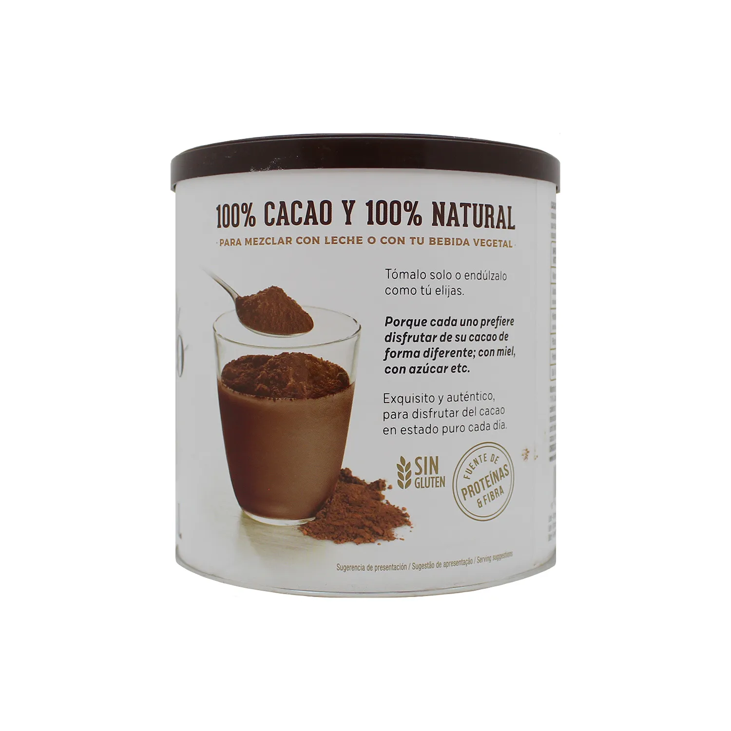 Bebida Polvo Malteada Chocolate 100% Cacao Valor Lata 250 G