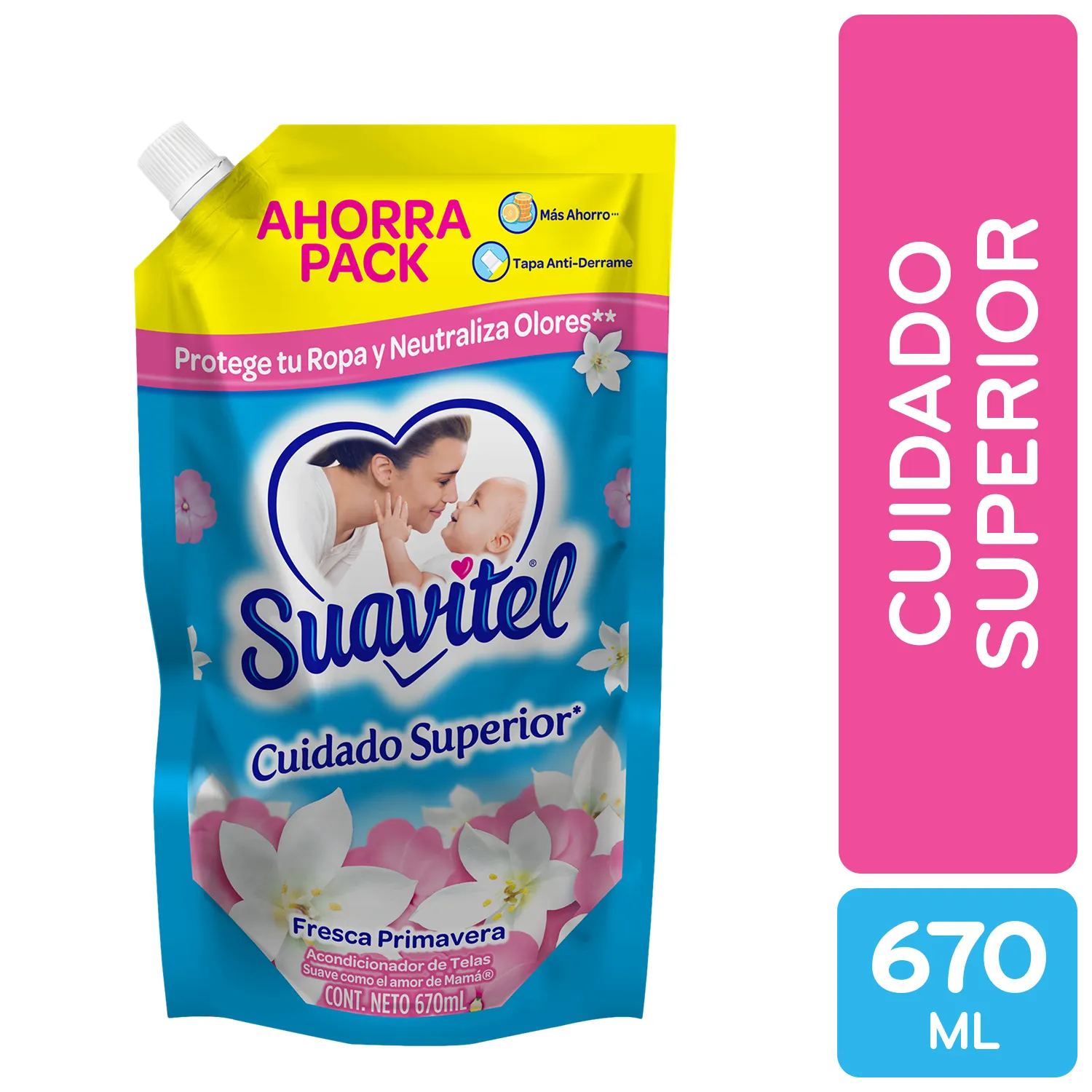 Suavizante Liquido Primavera Suavitel Bolsa 670 Ml