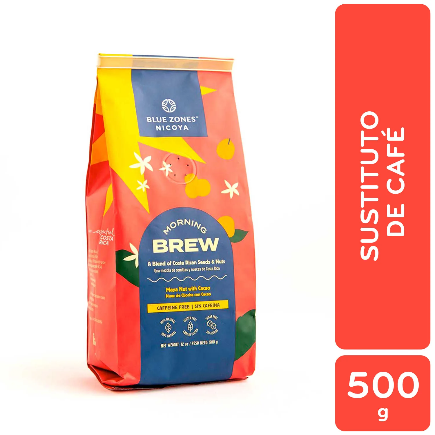 Cafe Molido Sustituto Ojoche Cacao Blue Zone Paquete 500 G