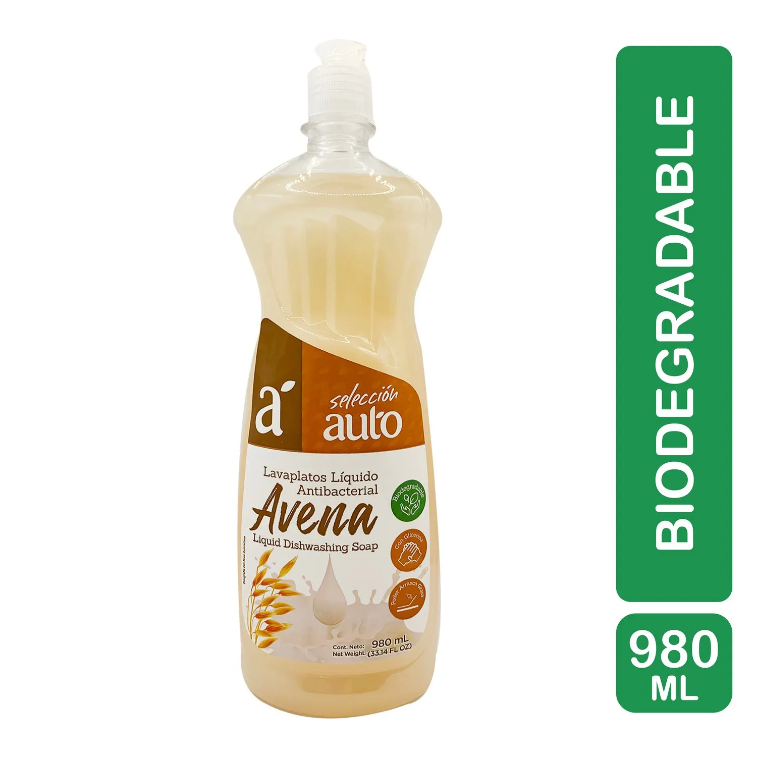 Lavaplatos Liquido Avena Seleccion Auto Envase 980 Ml