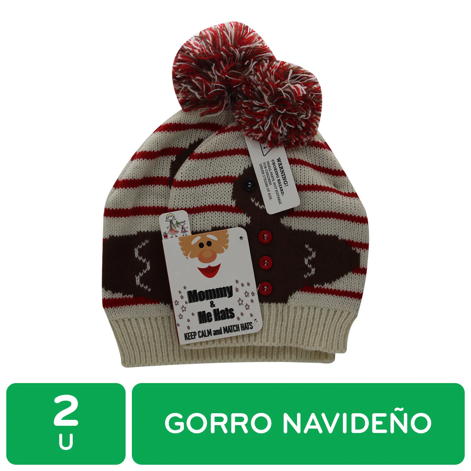 Decoracion Gorro Navidad Gold Medal Int Set 2 Unidad