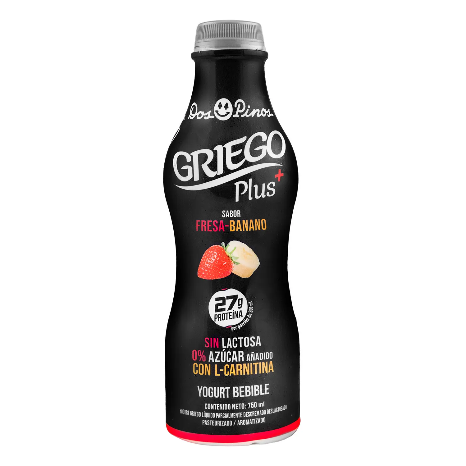 Yogurt Griego Banano Fresa Dos Pinos Envase 750 Ml