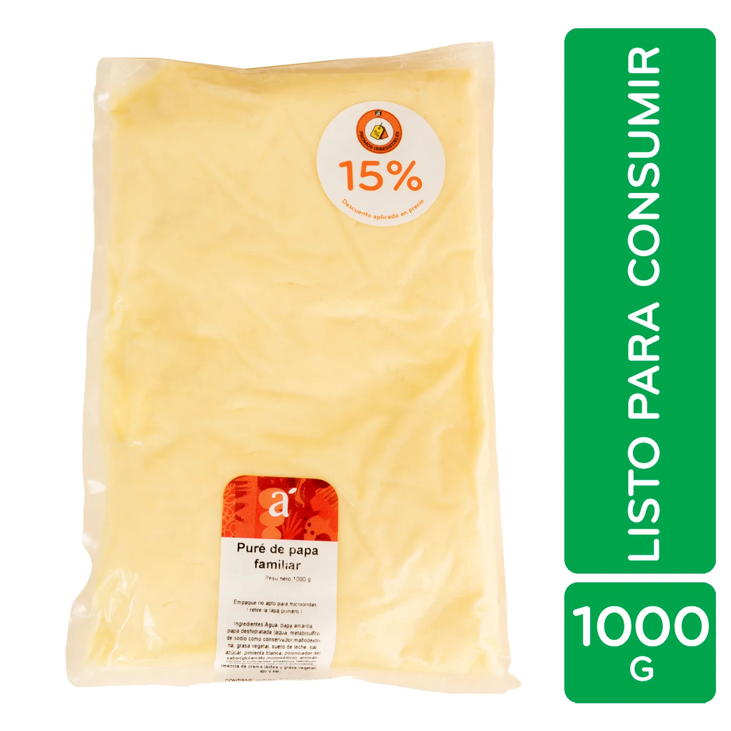 Pure De Papa Familiar Auto Mercado Unidad 1000 G
