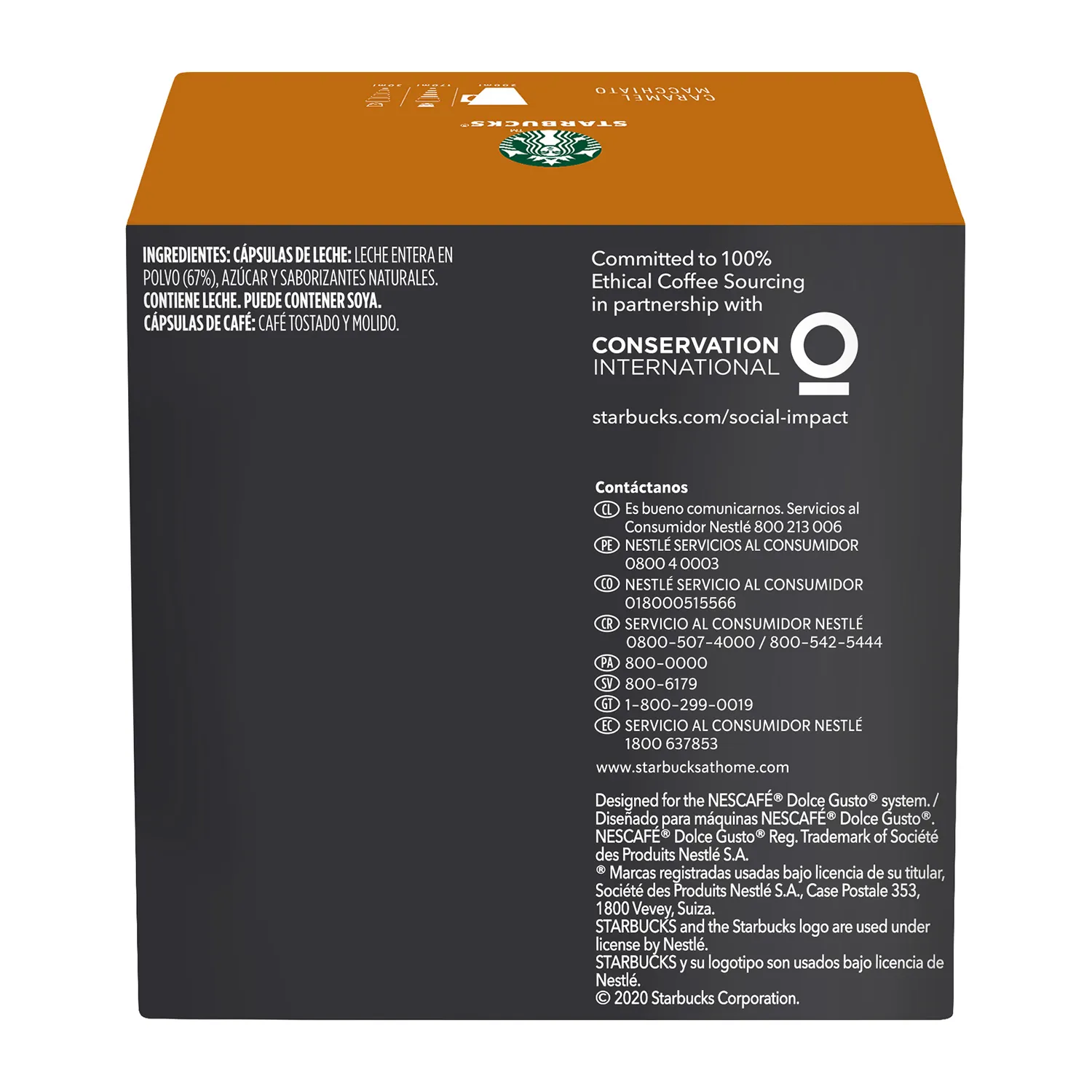 Cafe Capsula Caramelo 12u Starbucks Caja 127.8 G