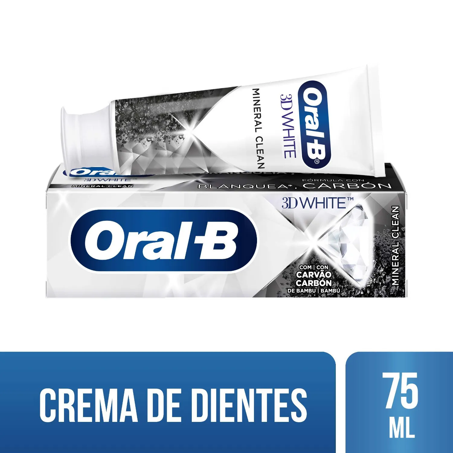 Crema Dental Blanqueadora 3d White Mineral Clean Oral-b Caja 75 Ml