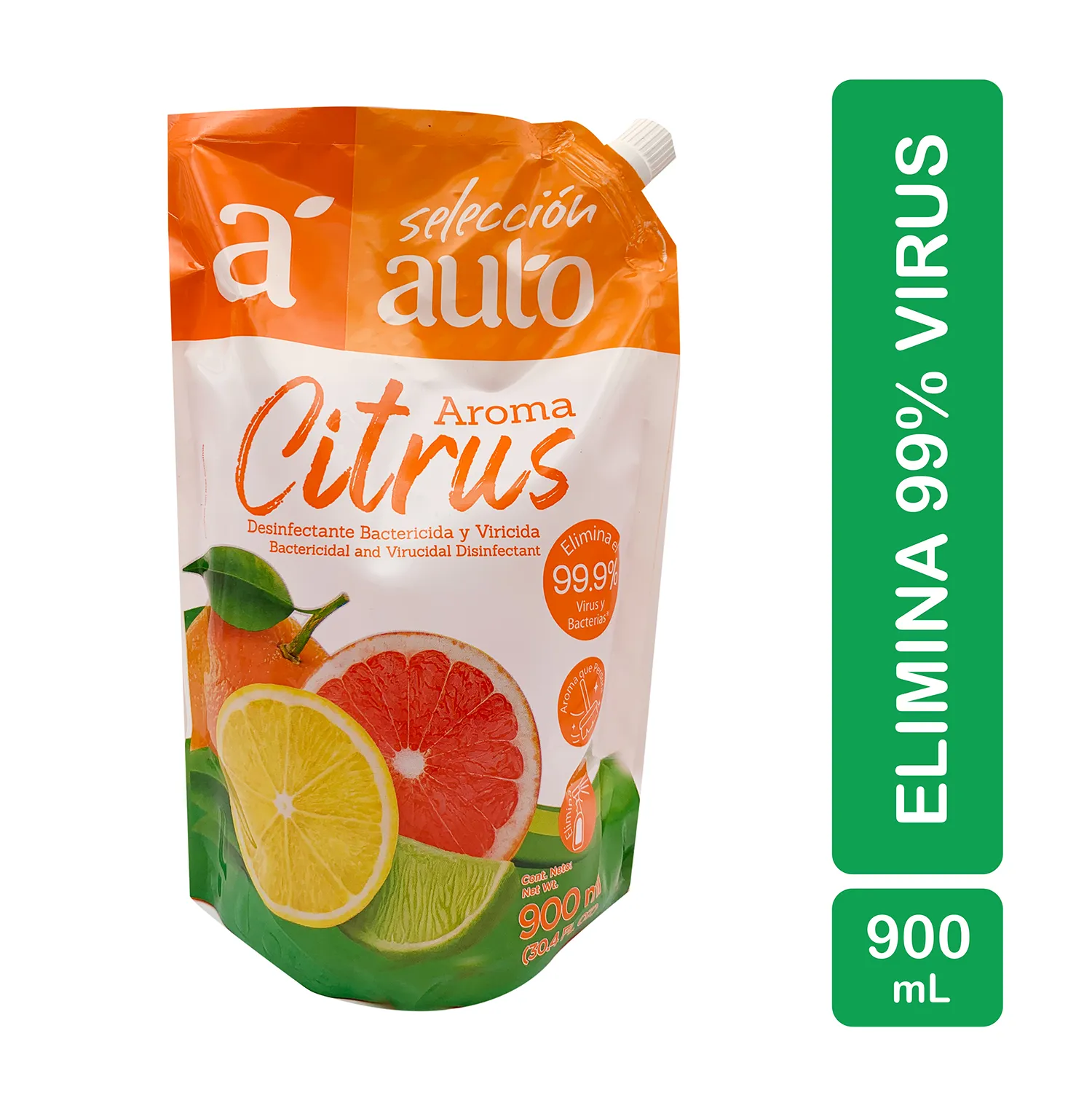 Desinfectante Liquido Citrus Selección Auto Bolsa 900 Ml