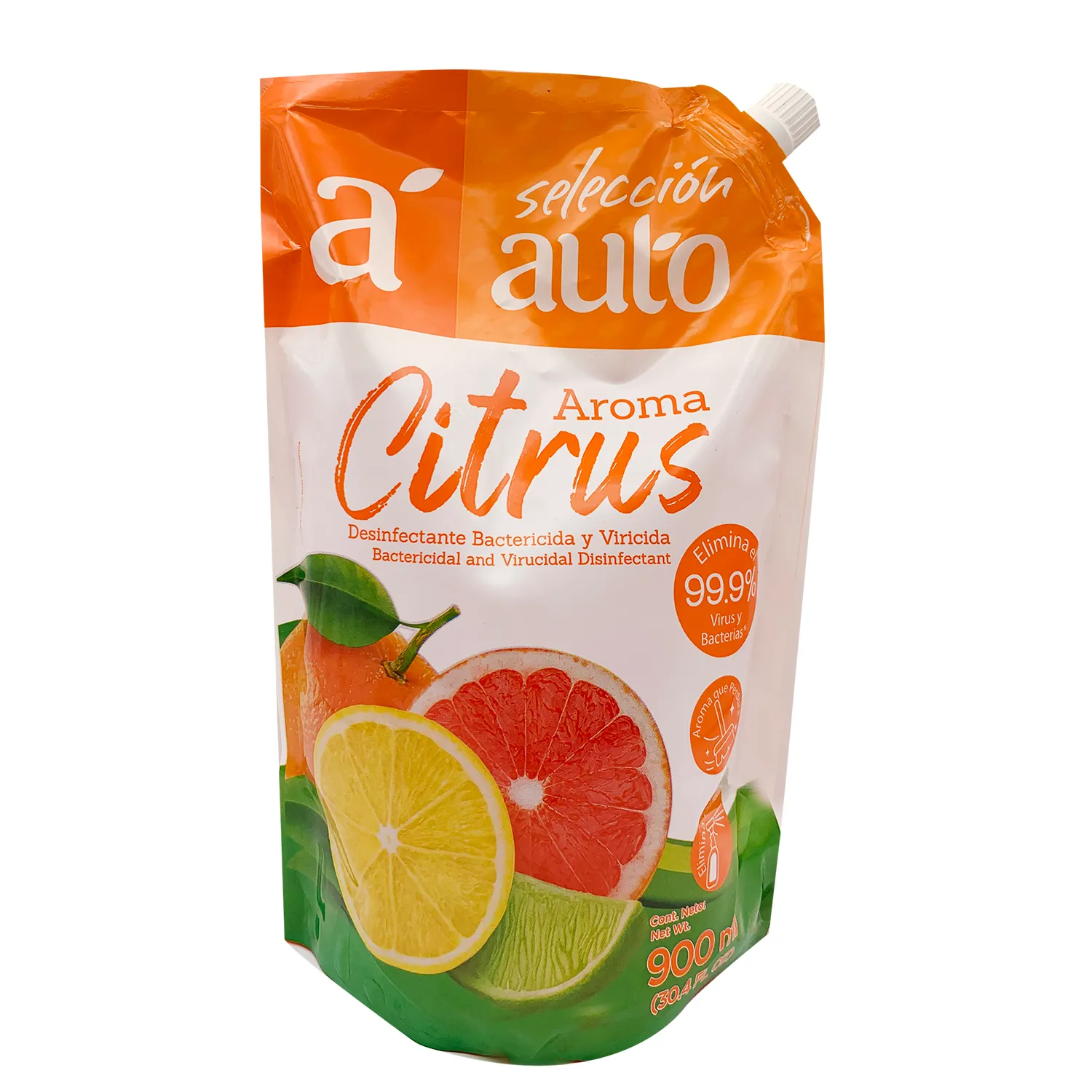 Desinfectante Liquido Citrus Selección Auto Bolsa 900 Ml